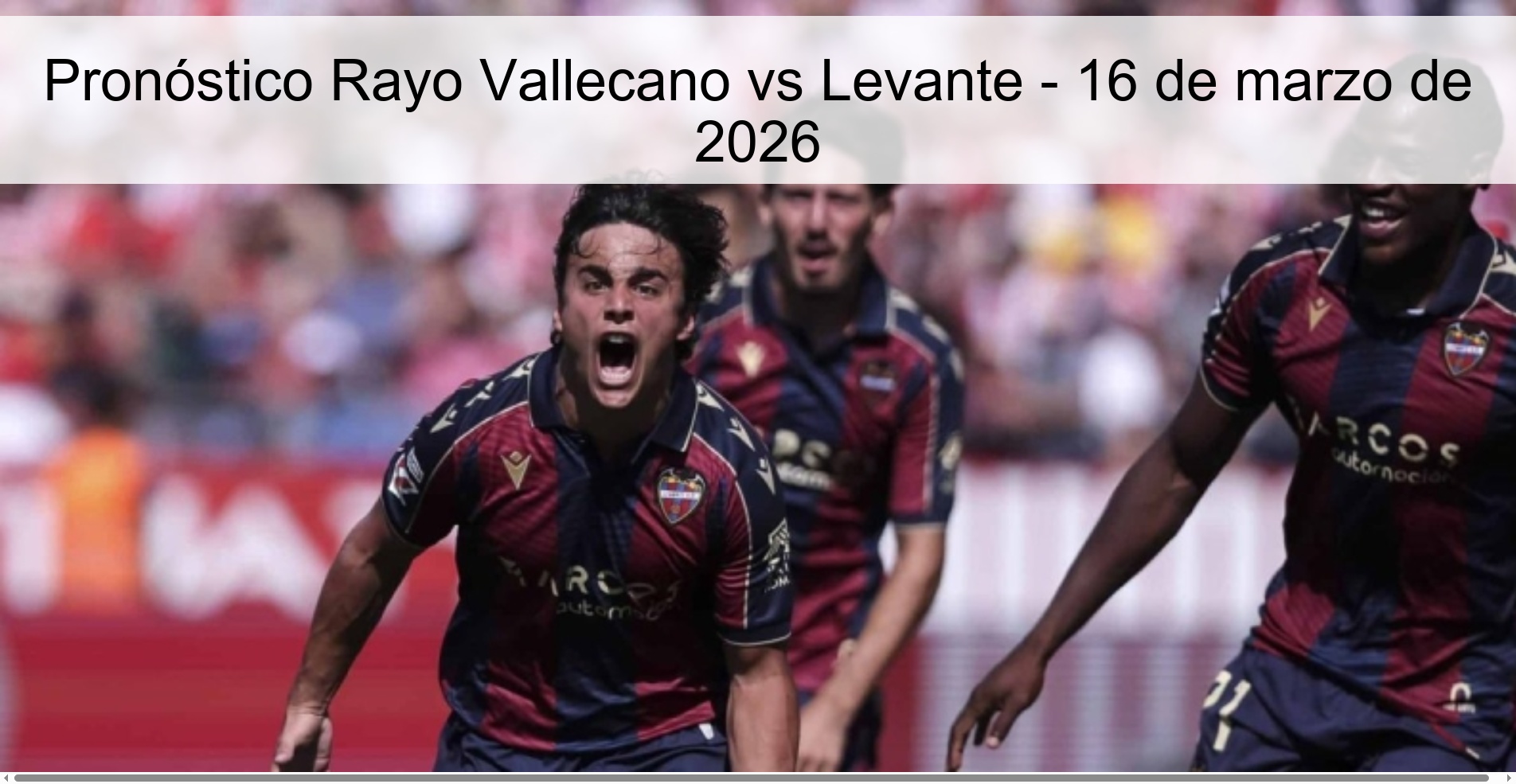 Pronóstico Rayo Vallecano vs Levante – 16 de marzo de 2026