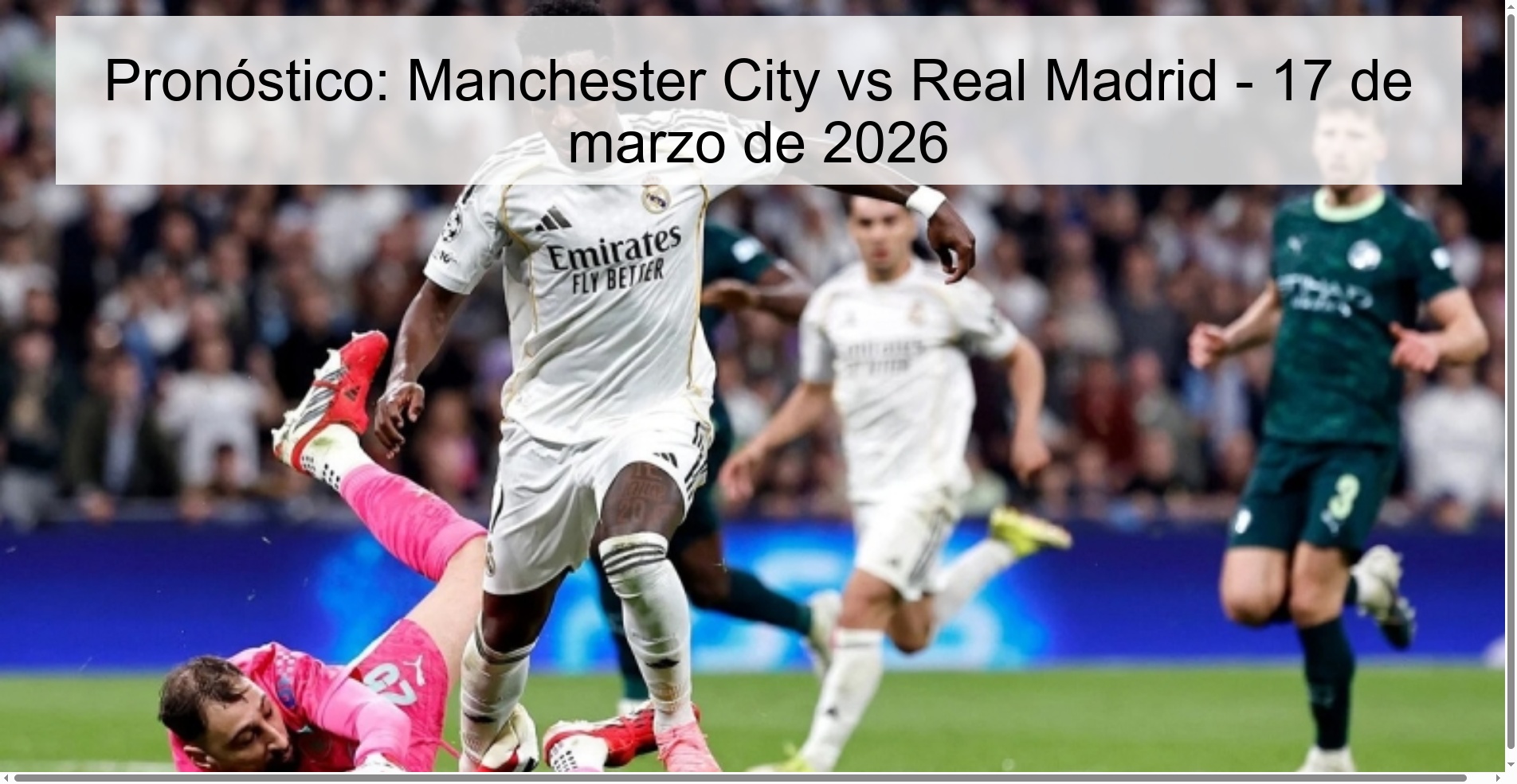 Pronóstico: Manchester City vs Real Madrid – 17 de marzo de 2026