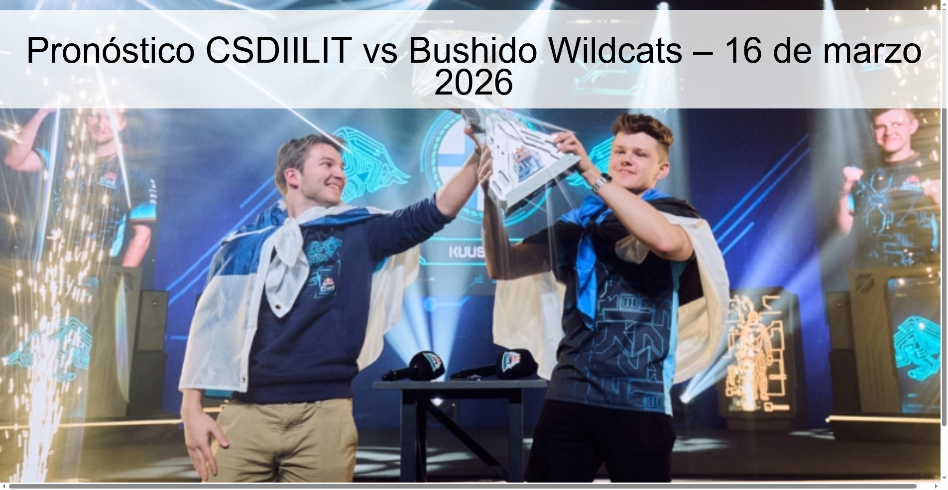Pronóstico CSDIILIT vs Bushido Wildcats – 16 de marzo 2026