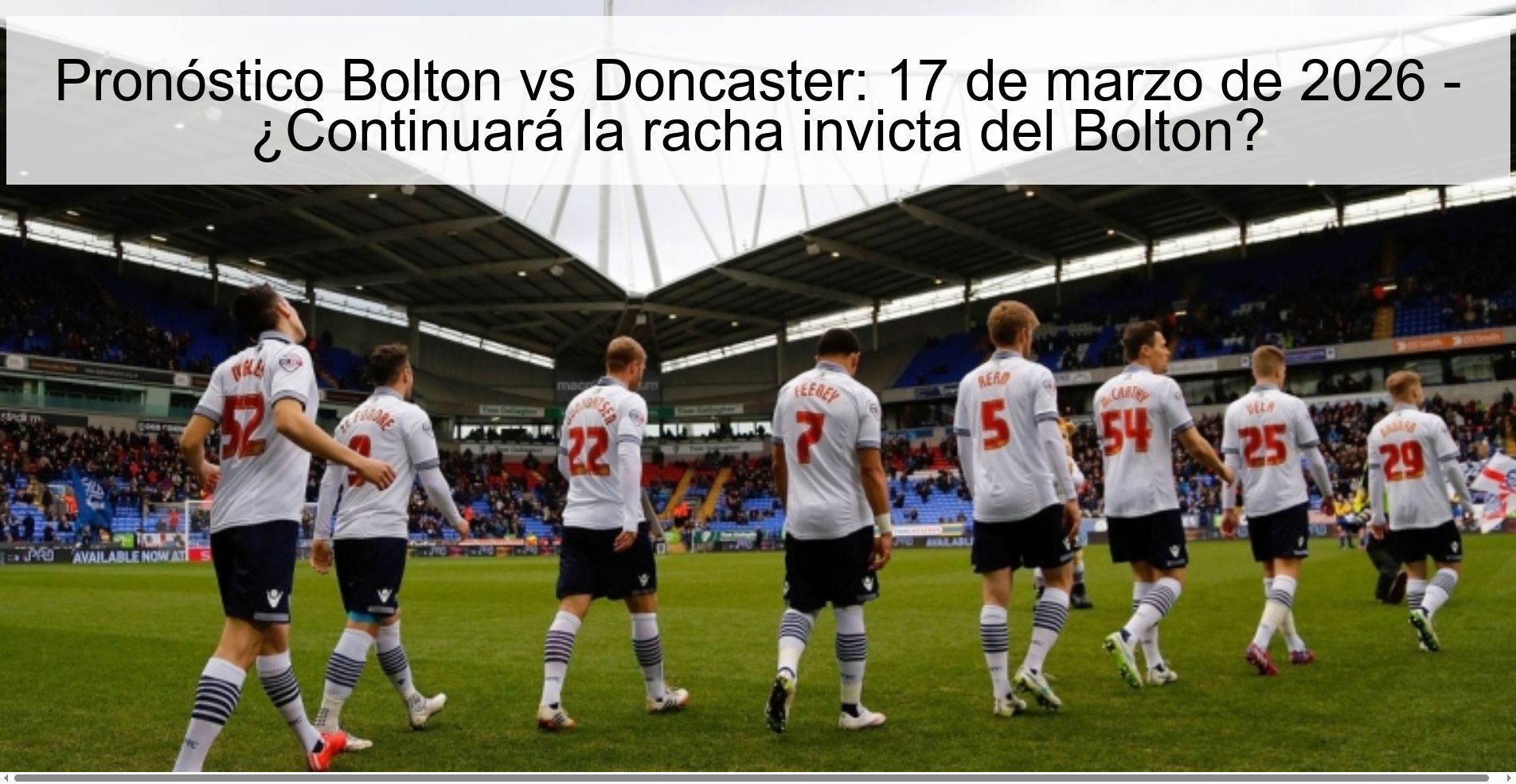 Pronóstico Bolton vs Doncaster: 17 de marzo de 2026 – ¿Continuará la racha invicta del Bolton?