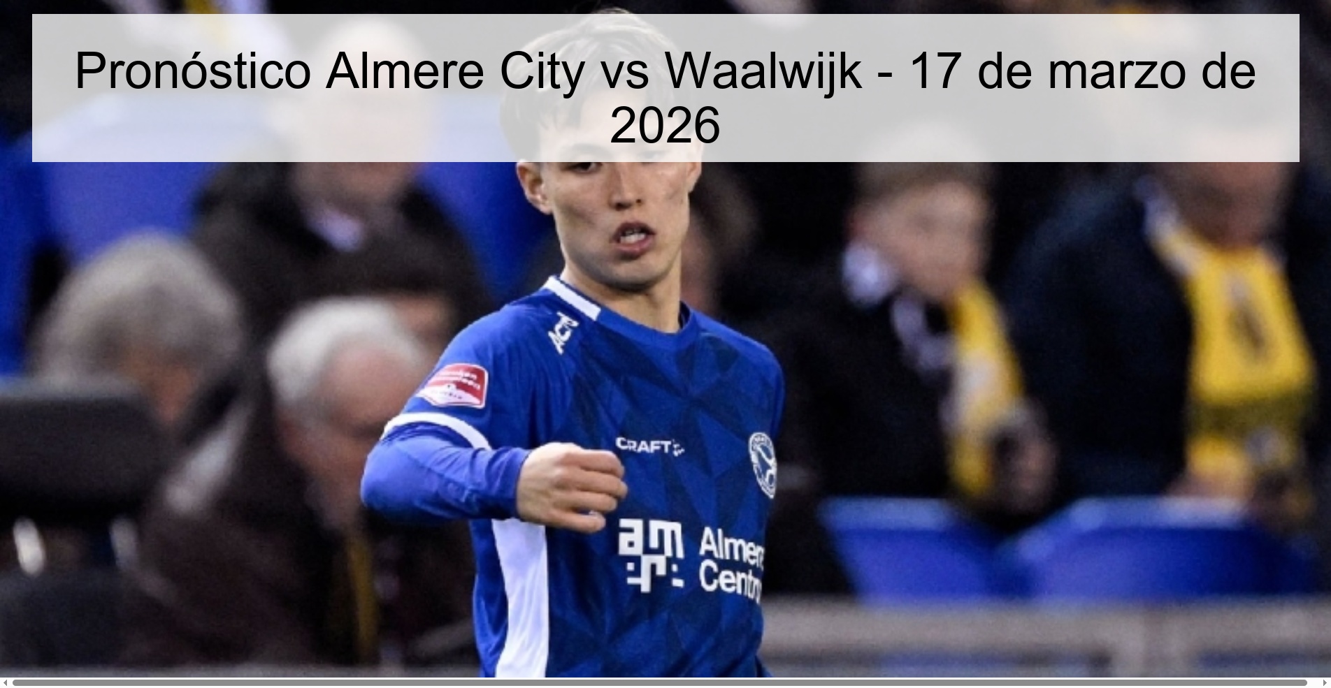Pronóstico Almere City vs Waalwijk – 17 de marzo de 2026