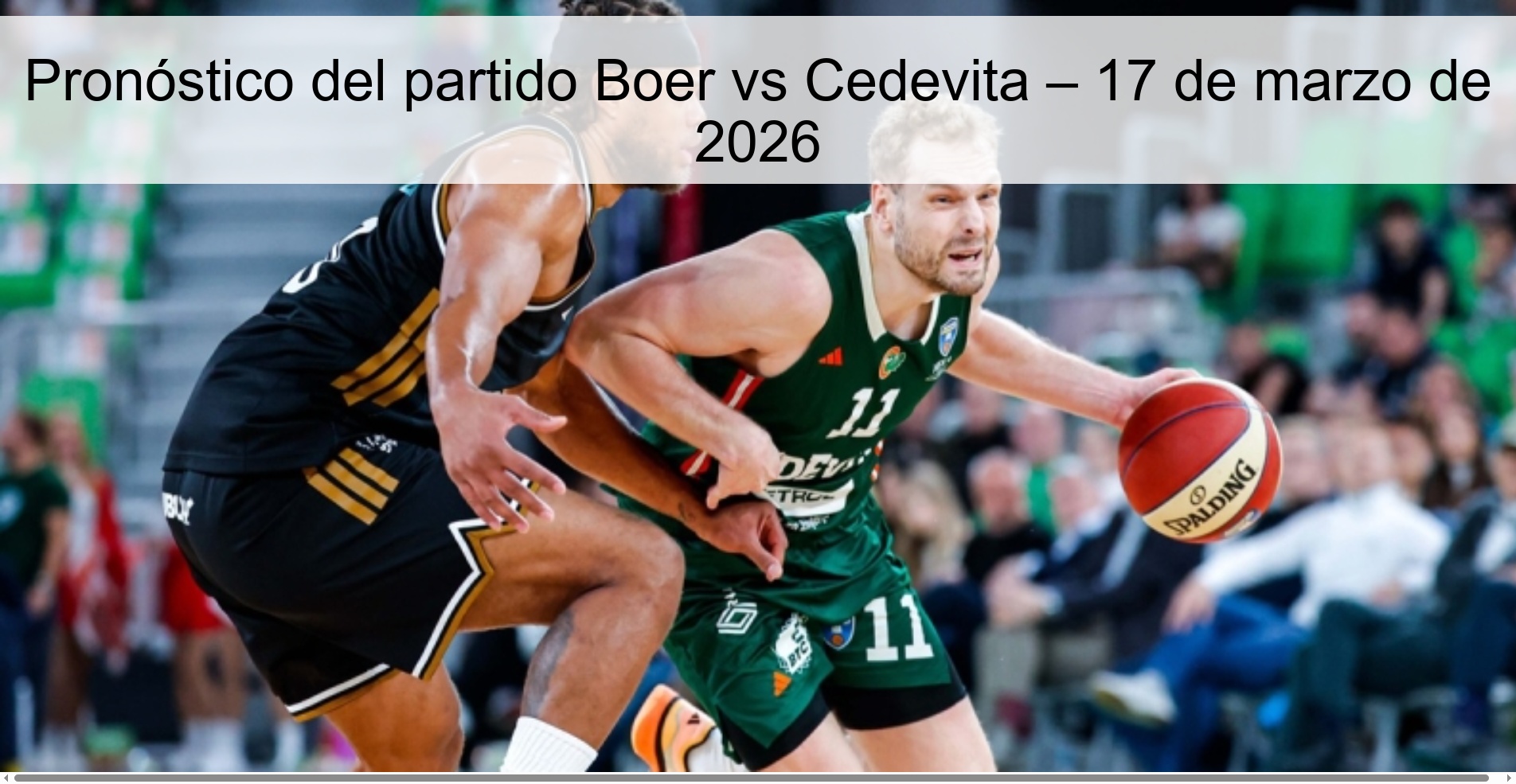 Pronóstico del partido Boer vs Cedevita – 17 de marzo de 2026