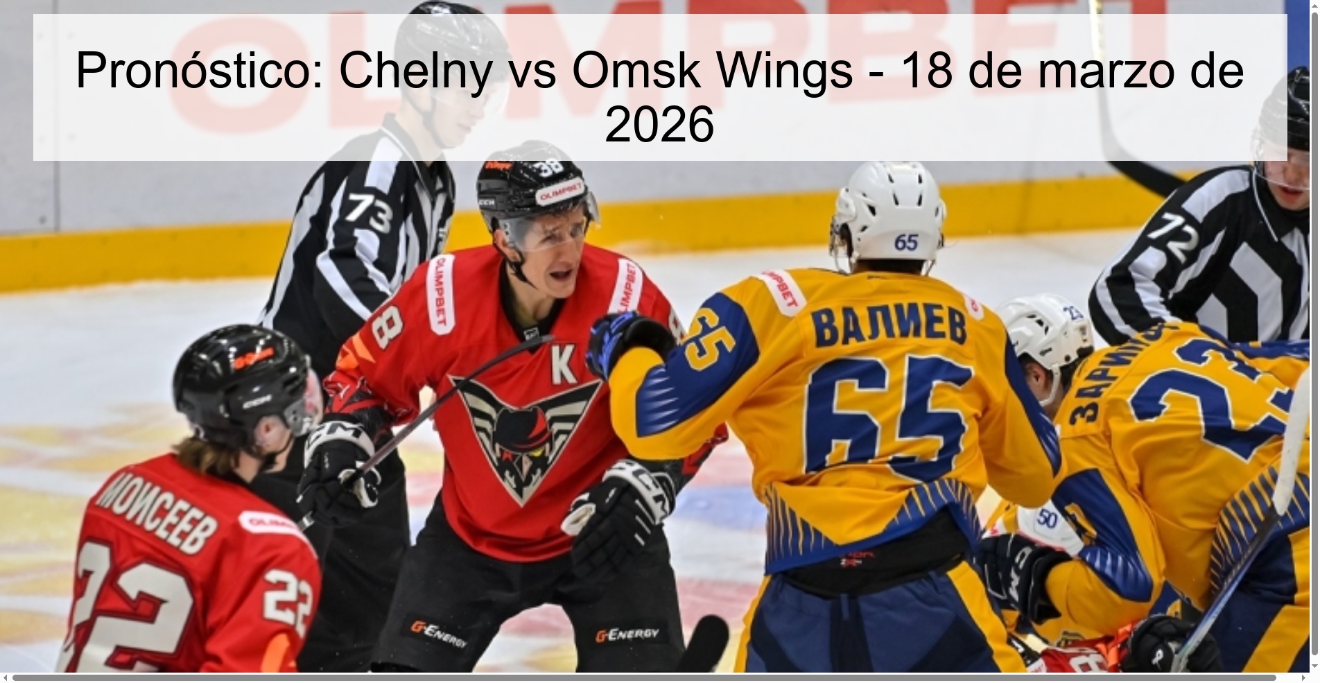 Pronóstico: Chelny vs Omsk Wings – 18 de marzo de 2026