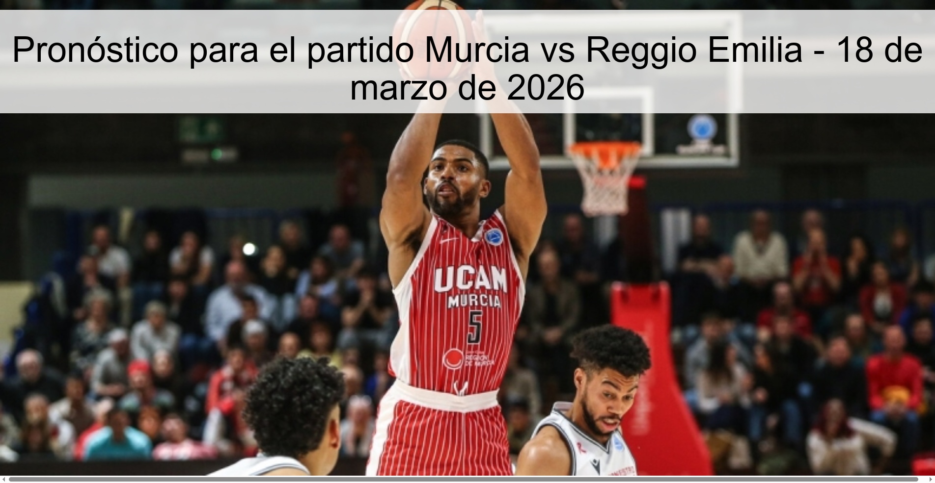 Pronóstico para el partido Murcia vs Reggio Emilia – 18 de marzo de 2026