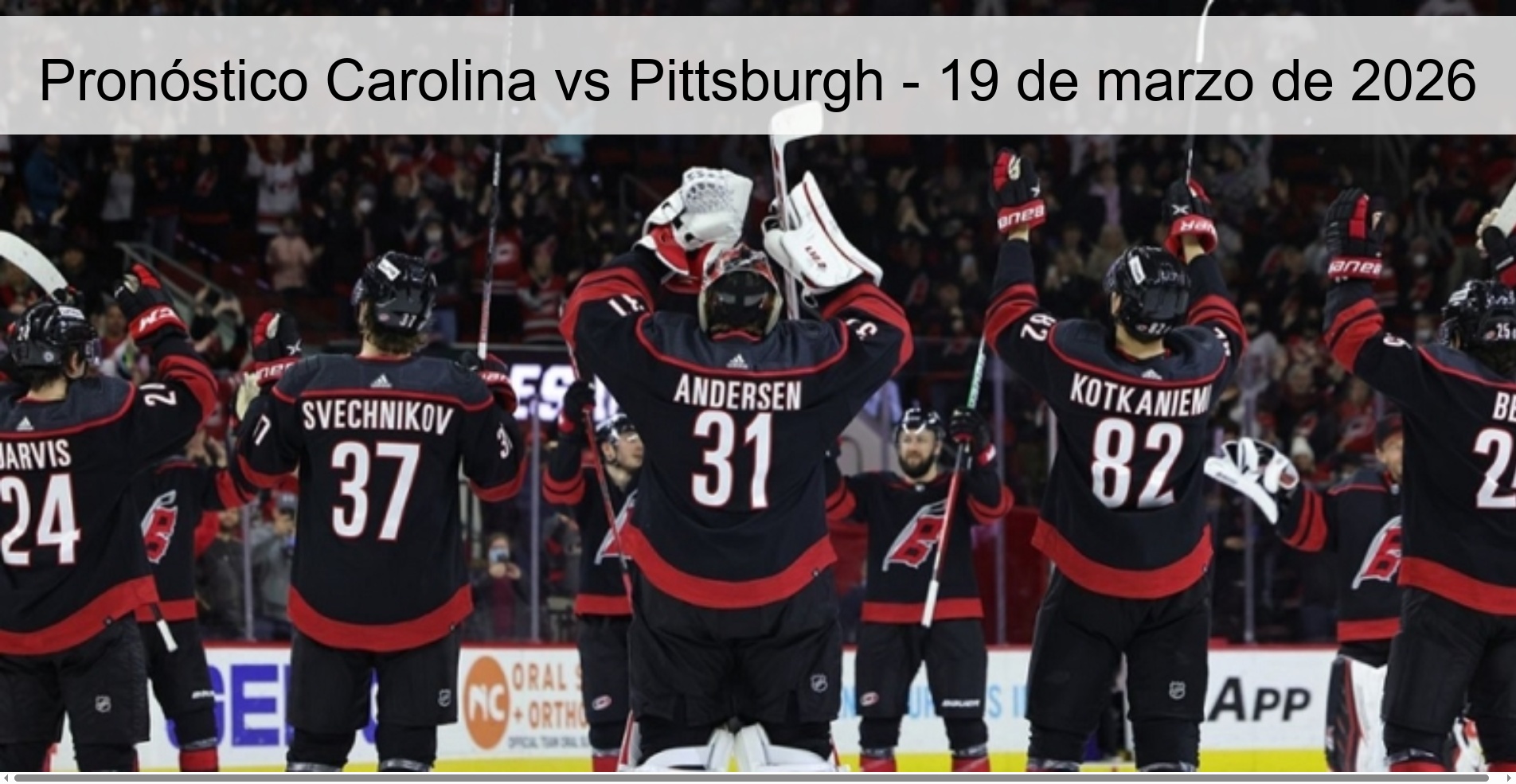 Pronóstico Carolina vs Pittsburgh – 19 de marzo de 2026