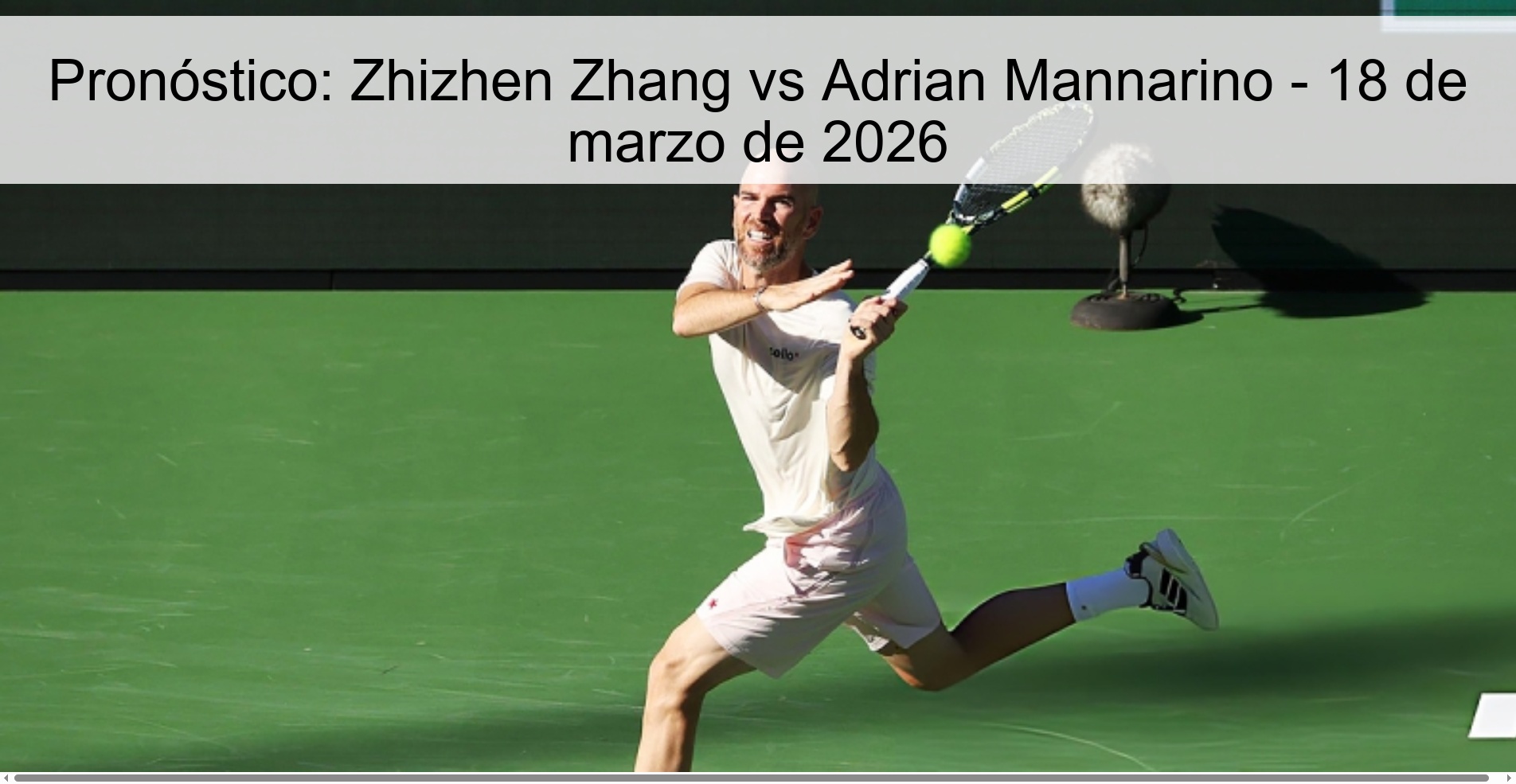 Pronóstico: Zhizhen Zhang vs Adrian Mannarino – 18 de marzo de 2026
