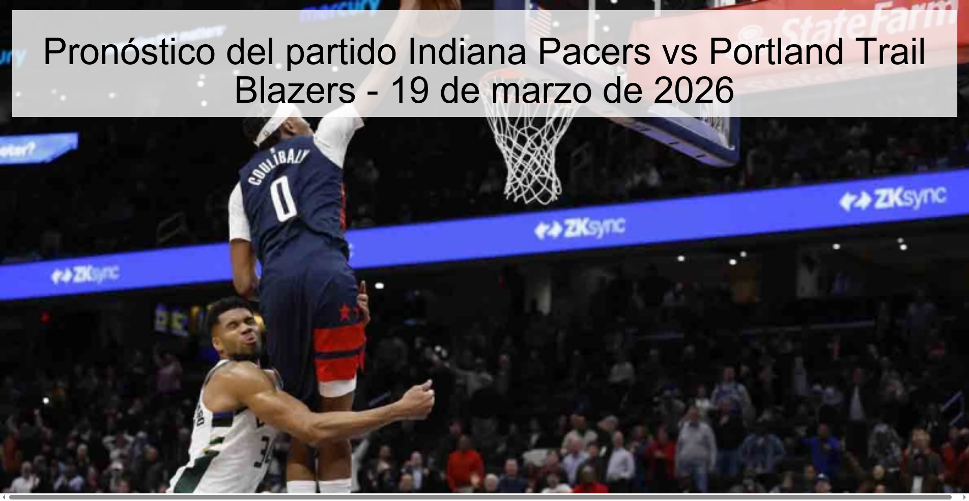 Pronóstico del partido Indiana Pacers vs Portland Trail Blazers – 19 de marzo de 2026