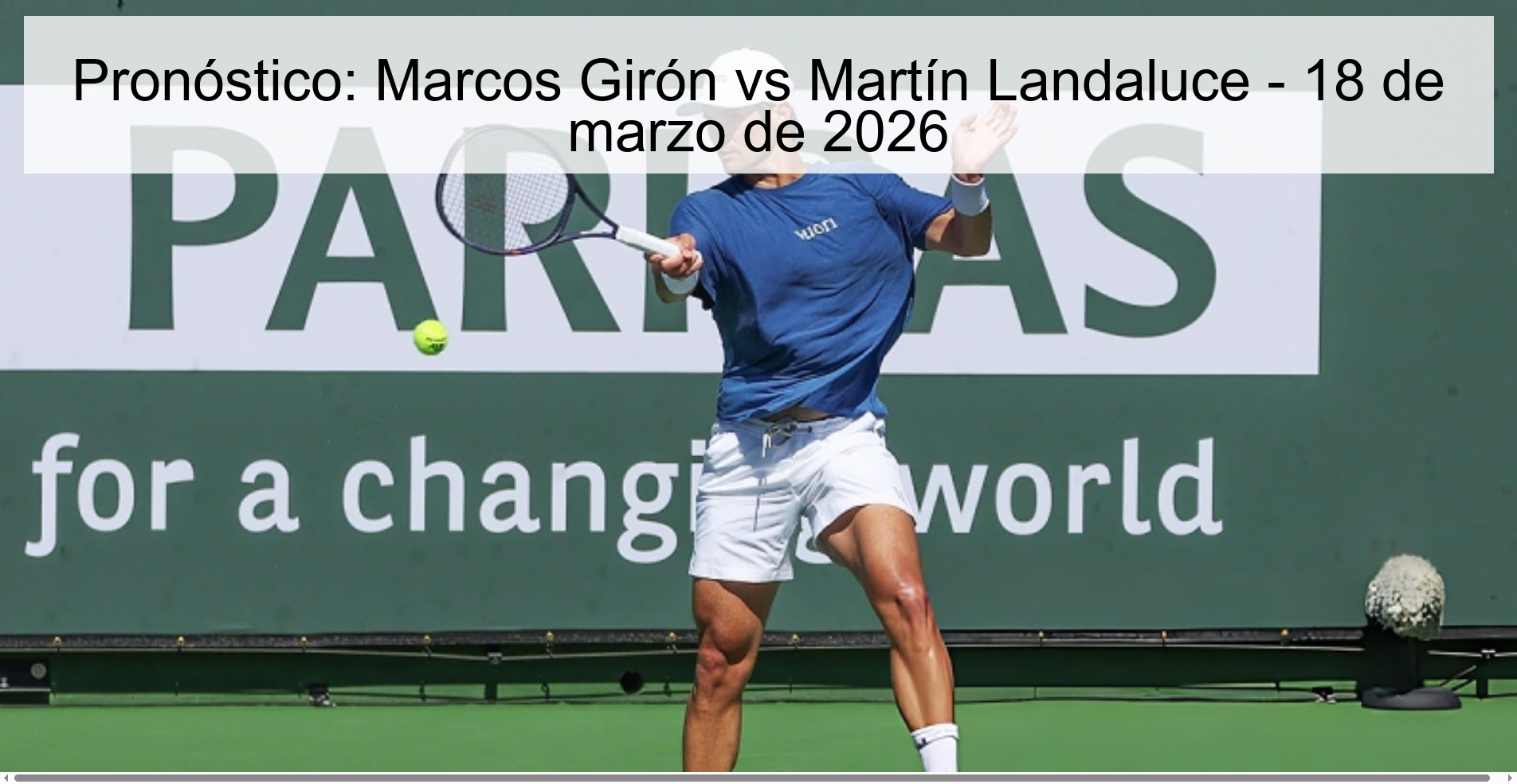 Pronóstico: Marcos Girón vs Martín Landaluce – 18 de marzo de 2026