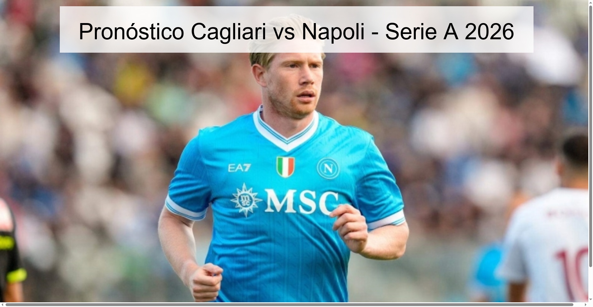 Pronóstico Cagliari vs Napoli – Serie A 2026