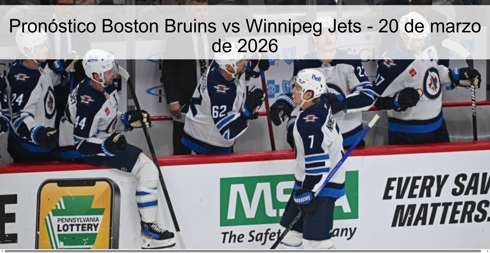 Pronóstico Boston Bruins vs Winnipeg Jets – 20 de marzo de 2026