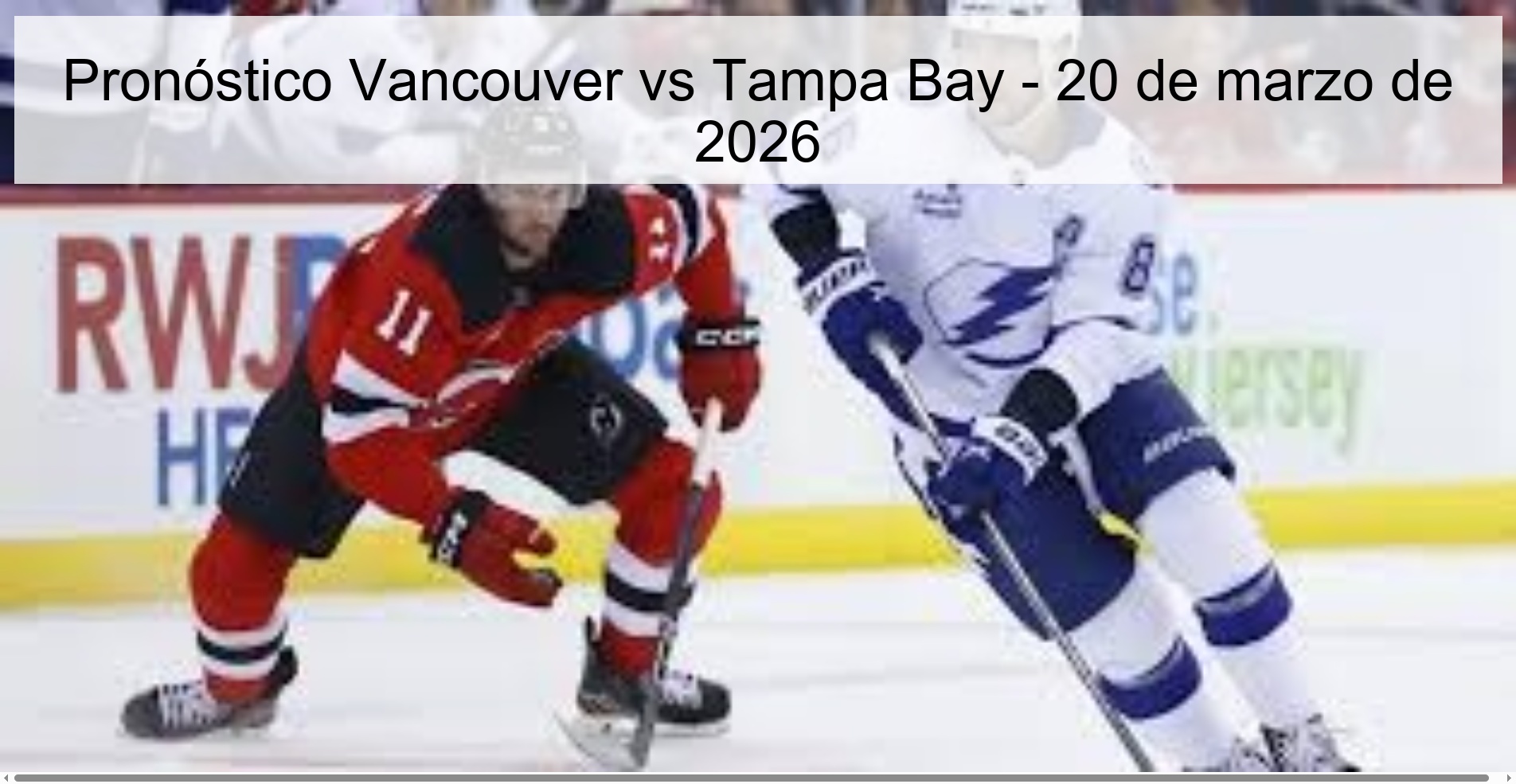 Pronóstico Vancouver vs Tampa Bay – 20 de marzo de 2026