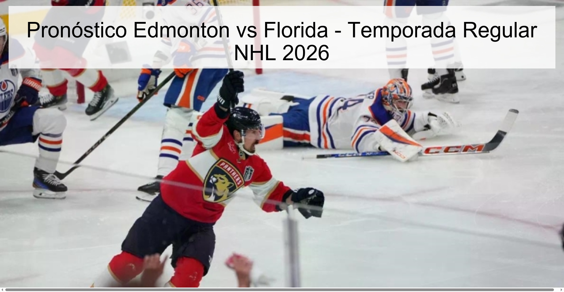 Pronóstico Edmonton vs Florida – Temporada Regular NHL 2026