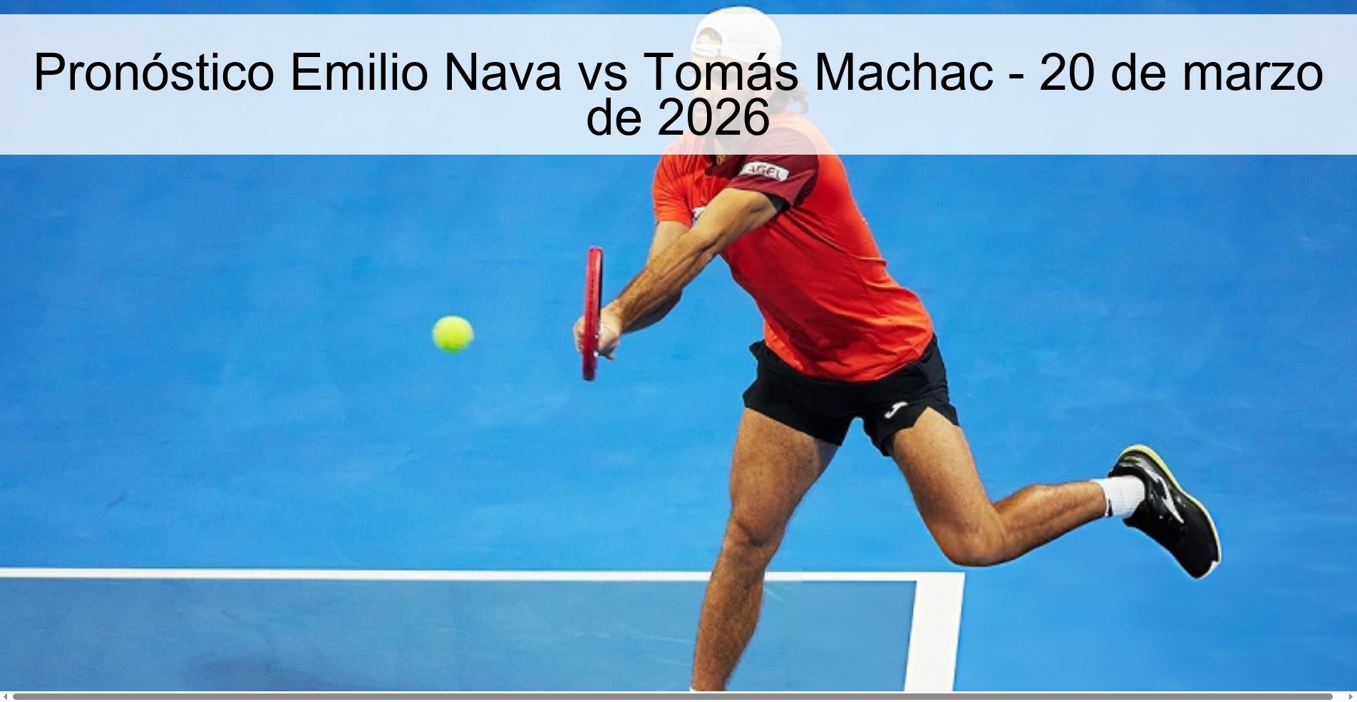 Pronóstico Emilio Nava vs Tomás Machac – 20 de marzo de 2026