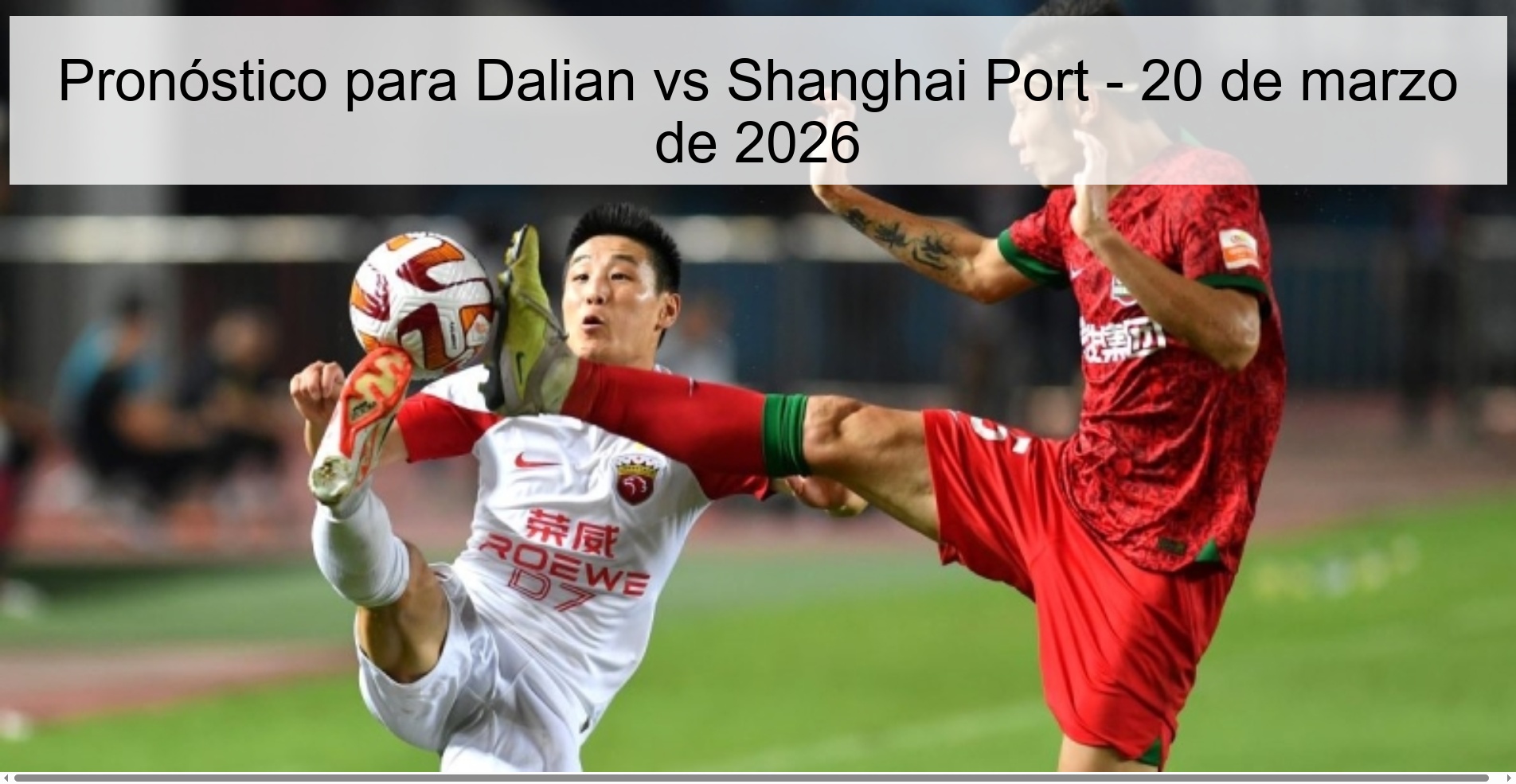 Pronóstico para Dalian vs Shanghai Port – 20 de marzo de 2026