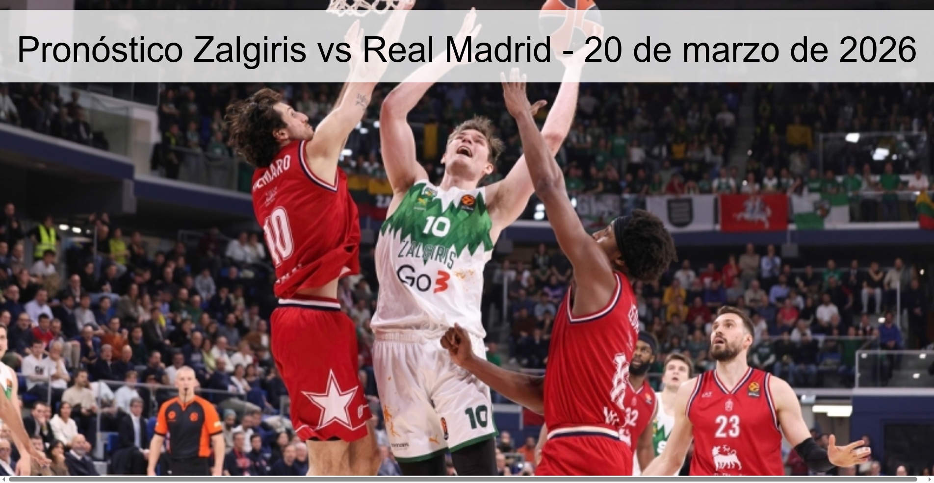 Pronóstico Zalgiris vs Real Madrid – 20 de marzo de 2026