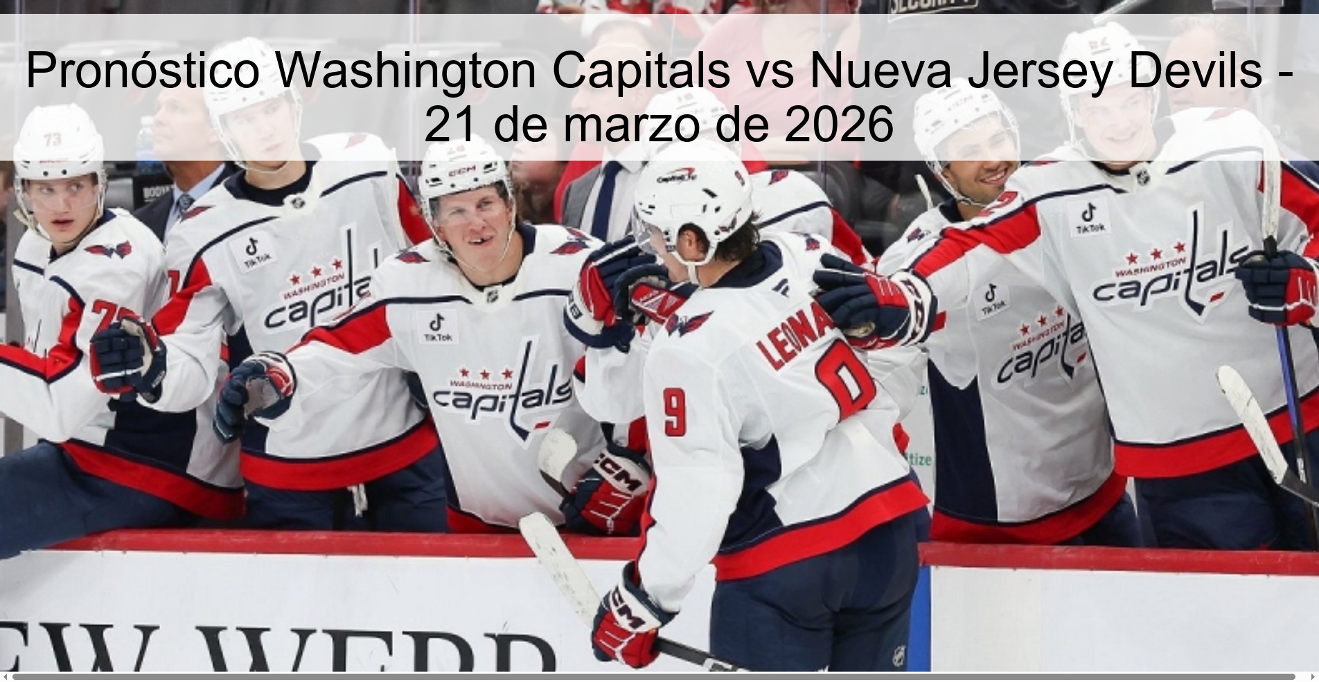 Pronóstico Washington Capitals vs Nueva Jersey Devils – 21 de marzo de 2026