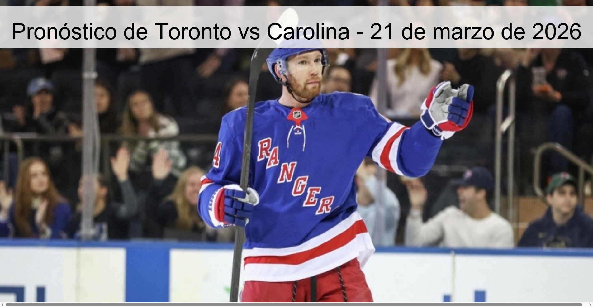 Pronóstico de Toronto vs Carolina – 21 de marzo de 2026