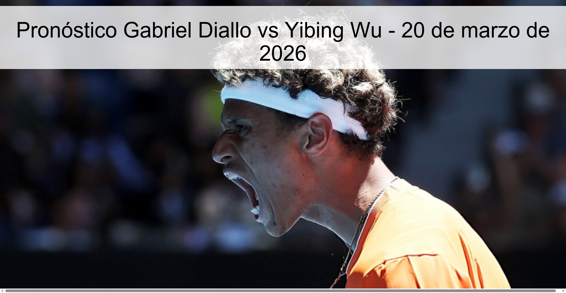 Pronóstico Gabriel Diallo vs Yibing Wu – 20 de marzo de 2026