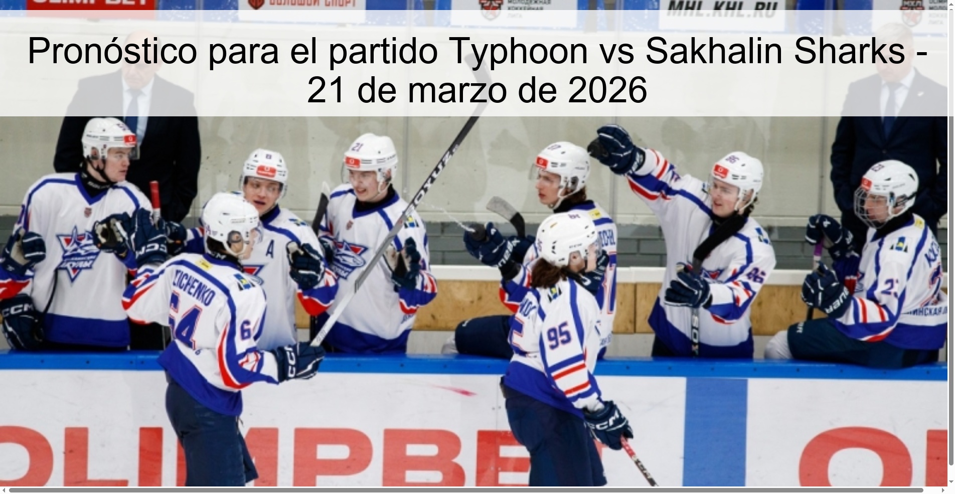 Pronóstico para el partido Typhoon vs Sakhalin Sharks – 21 de marzo de 2026