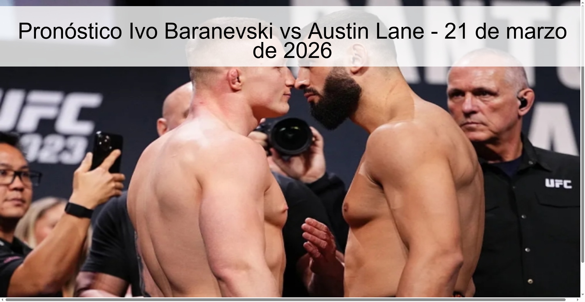 Pronóstico Ivo Baranevski vs Austin Lane – 21 de marzo de 2026