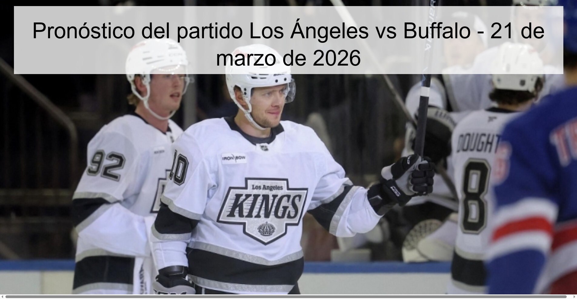 Pronóstico del partido Los Ángeles vs Buffalo – 21 de marzo de 2026