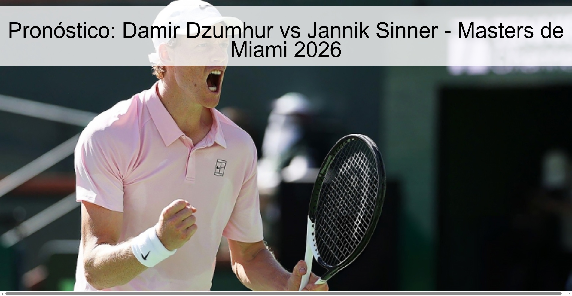 Pronóstico: Damir Dzumhur vs Jannik Sinner – Masters de Miami 2026