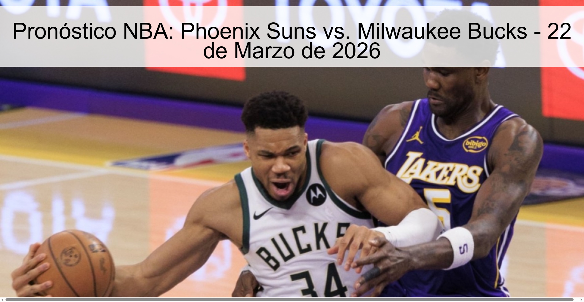 Pronóstico NBA: Phoenix Suns vs. Milwaukee Bucks – 22 de Marzo de 2026
