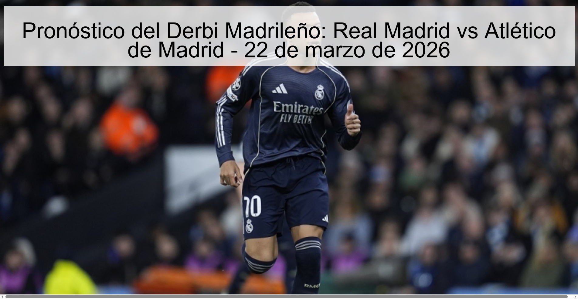 Pronóstico del Derbi Madrileño: Real Madrid vs Atlético de Madrid – 22 de marzo de 2026