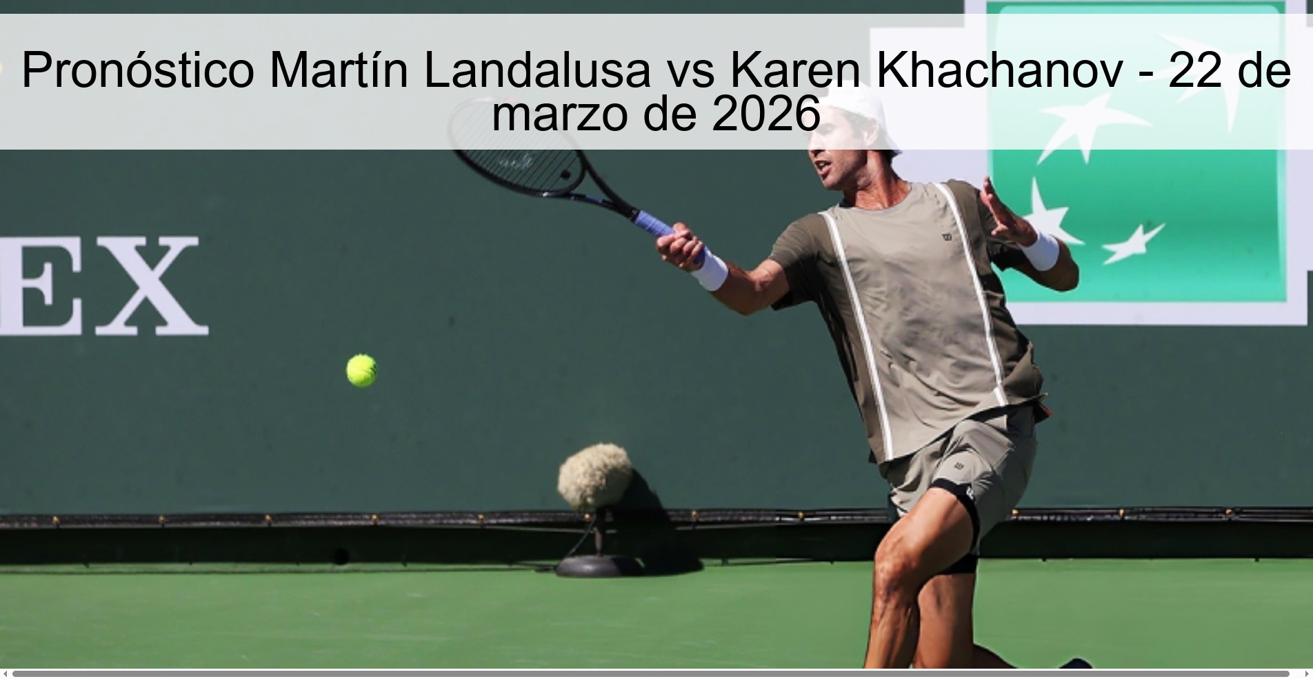 Pronóstico Martín Landalusa vs Karen Khachanov – 22 de marzo de 2026