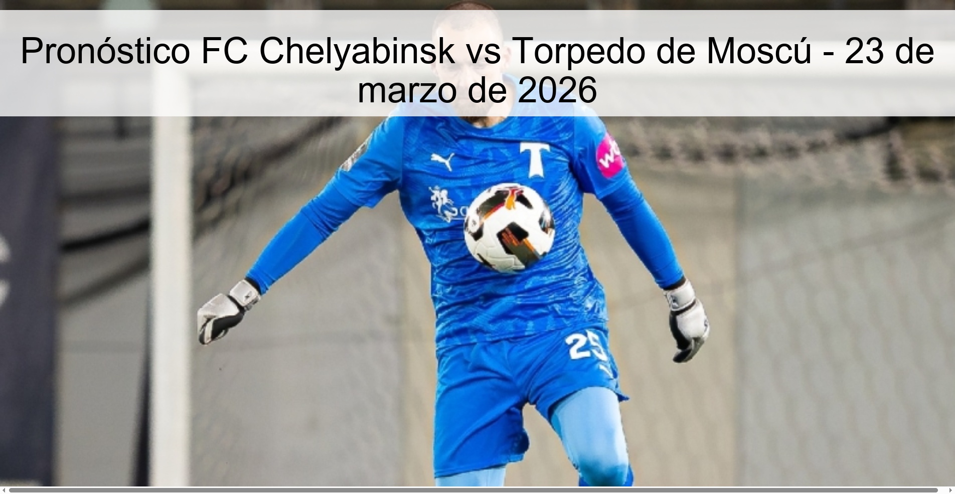 Pronóstico FC Chelyabinsk vs Torpedo de Moscú – 23 de marzo de 2026