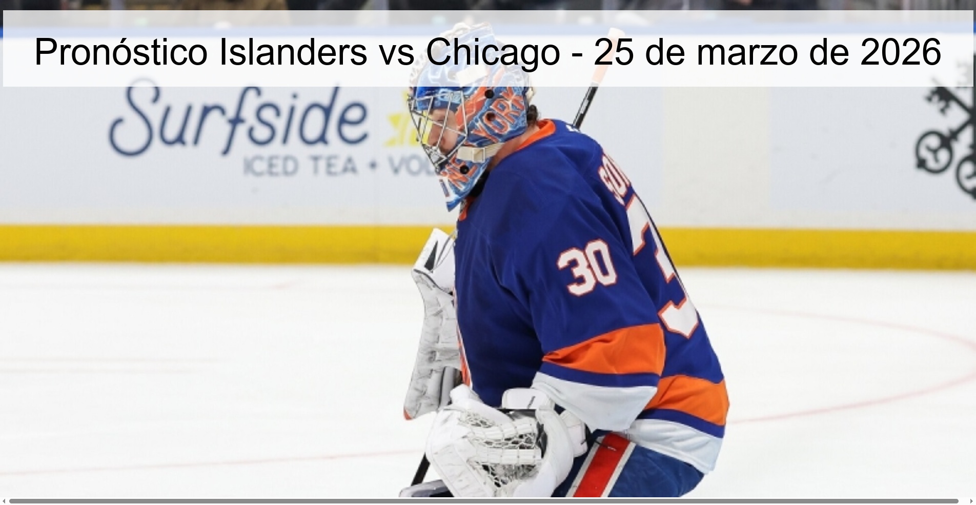 Pronóstico Islanders vs Chicago – 25 de marzo de 2026