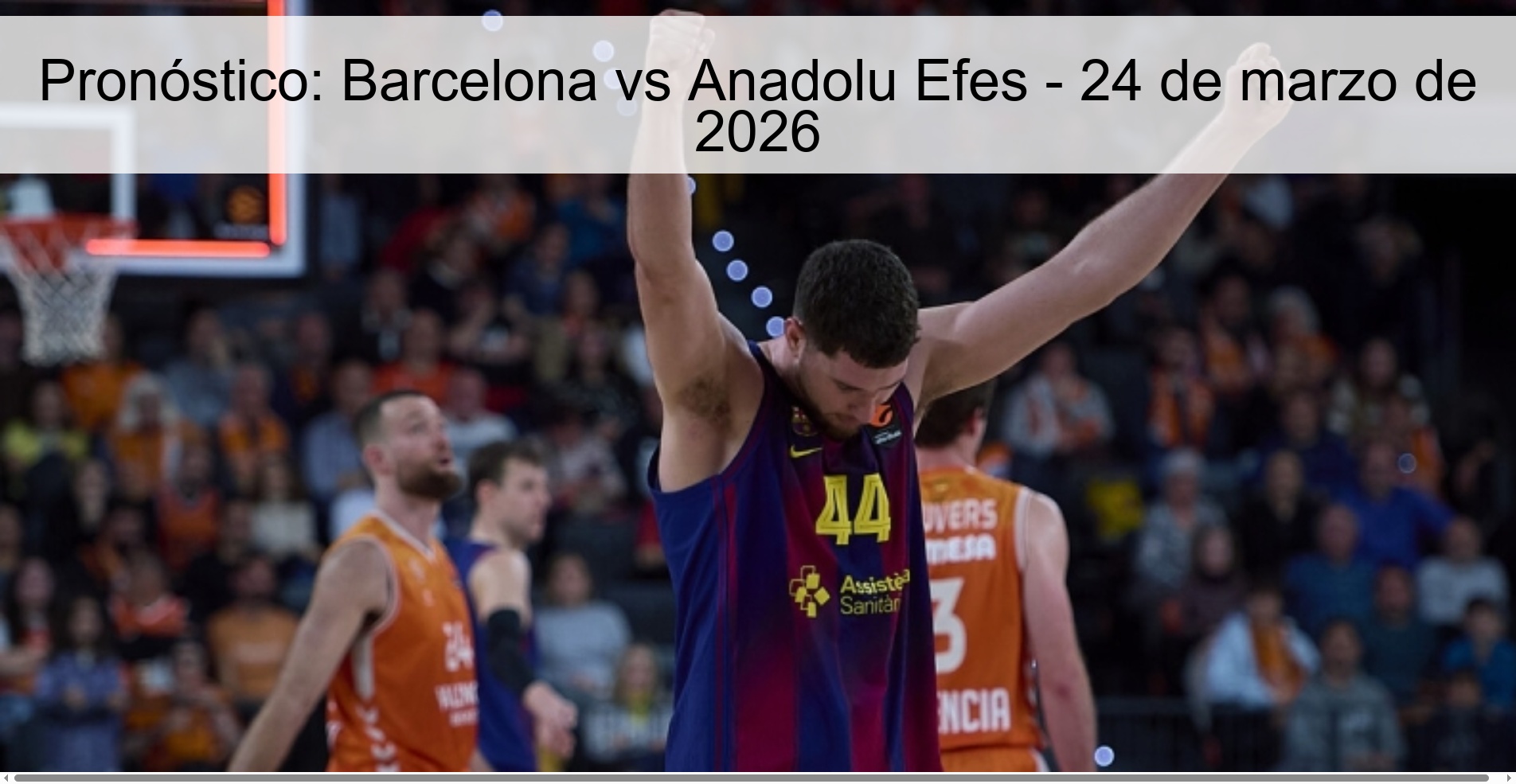 Pronóstico: Barcelona vs Anadolu Efes – 24 de marzo de 2026
