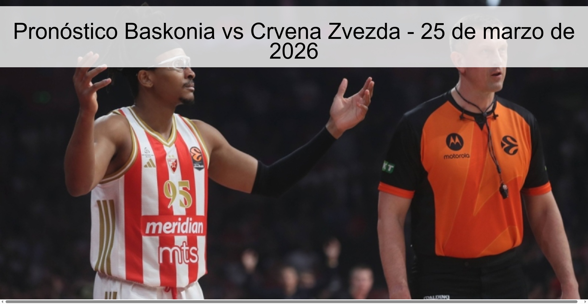 Pronóstico Baskonia vs Crvena Zvezda – 25 de marzo de 2026