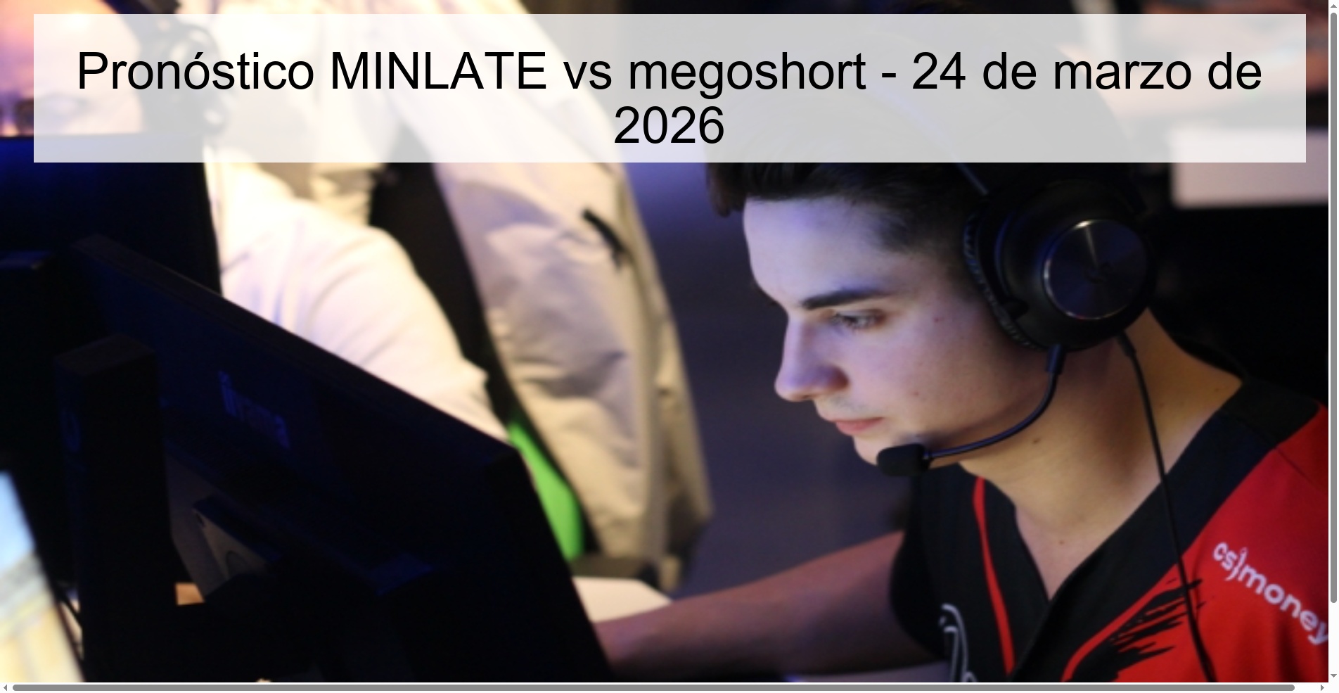Pronóstico MINLATE vs megoshort – 24 de marzo de 2026