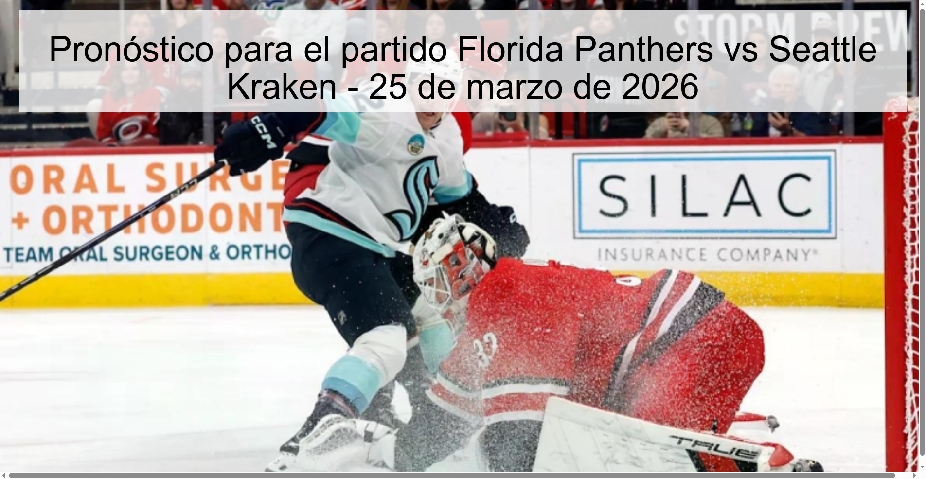 Pronóstico para el partido Florida Panthers vs Seattle Kraken – 25 de marzo de 2026