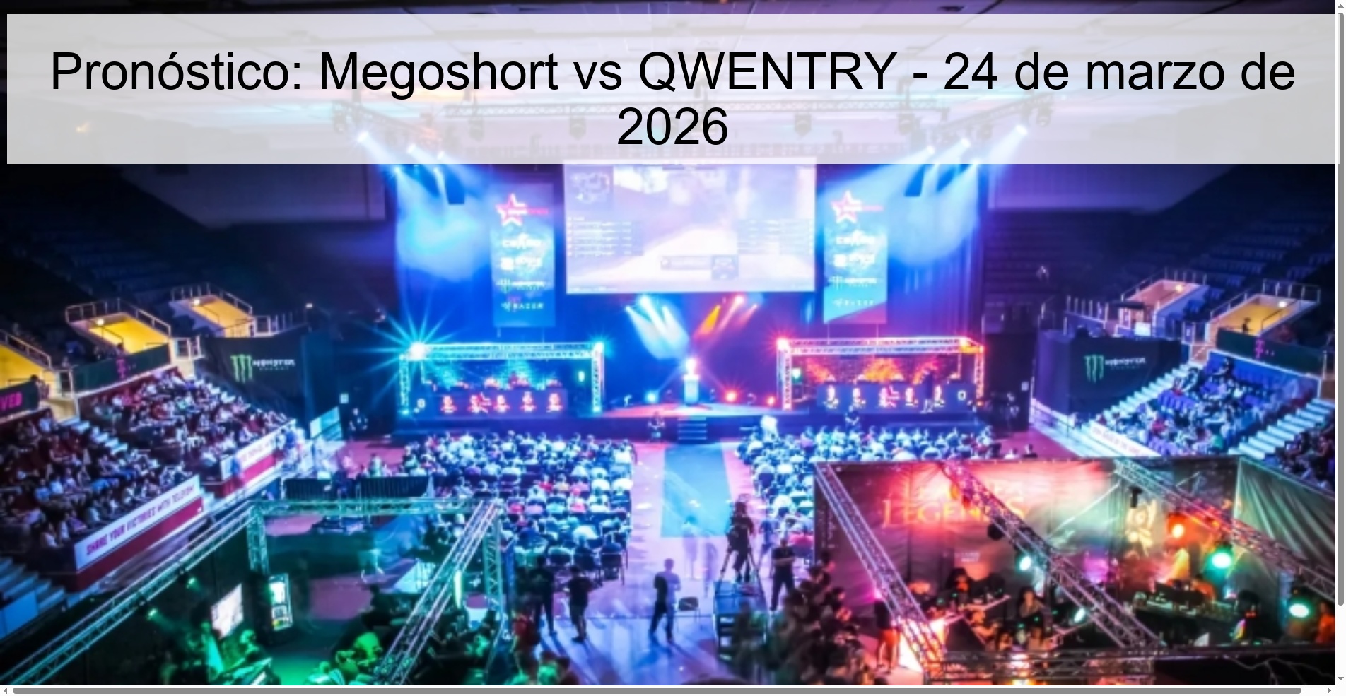 Pronóstico: Megoshort vs QWENTRY – 24 de marzo de 2026
