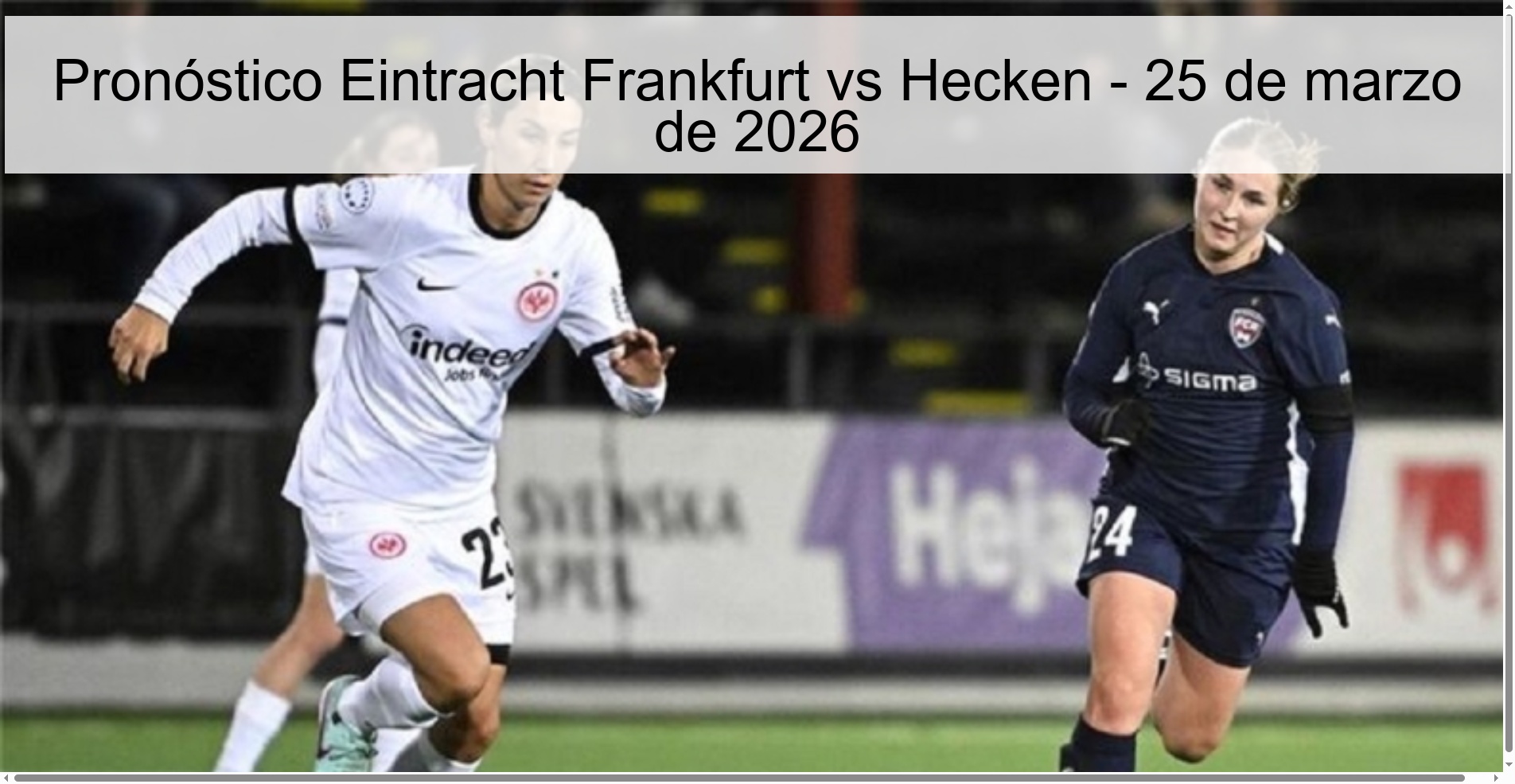 Pronóstico Eintracht Frankfurt vs Hecken – 25 de marzo de 2026