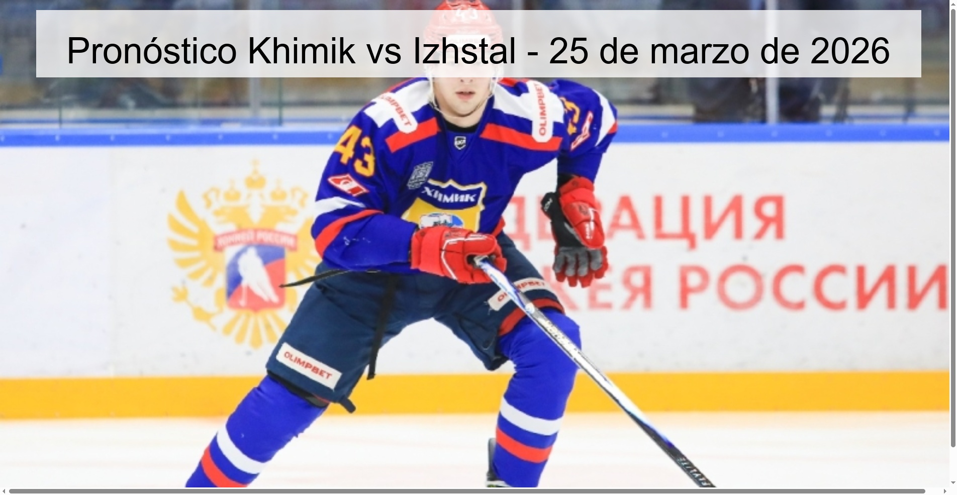 Pronóstico Khimik vs Izhstal – 25 de marzo de 2026