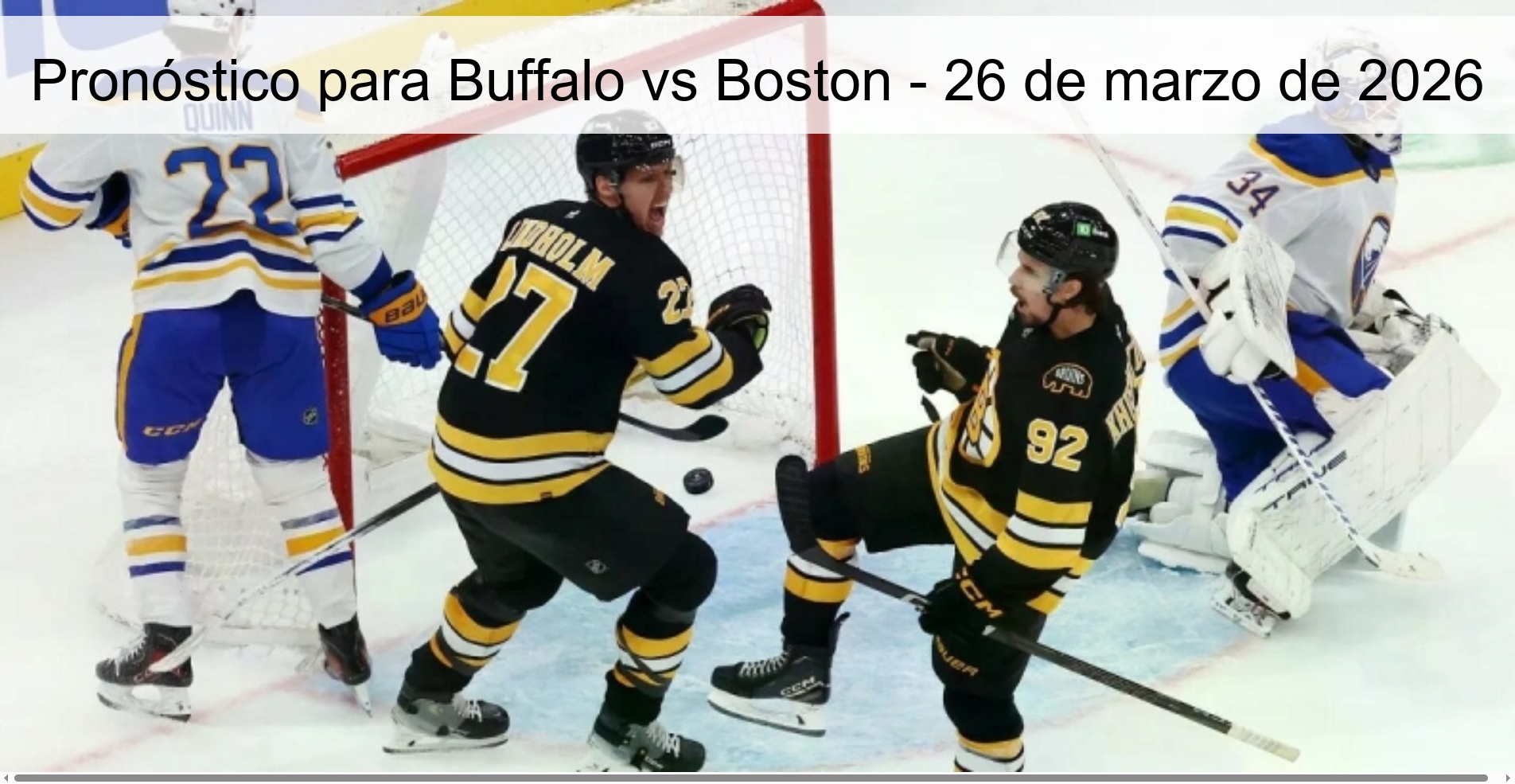 Pronóstico para Buffalo vs Boston – 26 de marzo de 2026