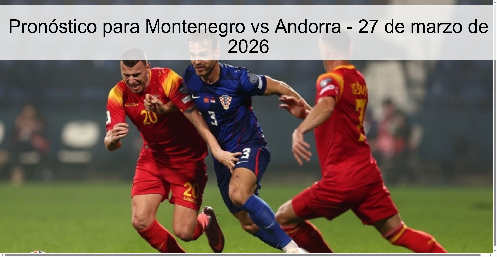 Pronóstico para Montenegro vs Andorra – 27 de marzo de 2026