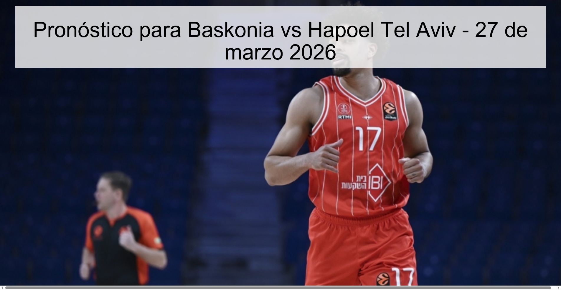 Pronóstico para Baskonia vs Hapoel Tel Aviv – 27 de marzo 2026