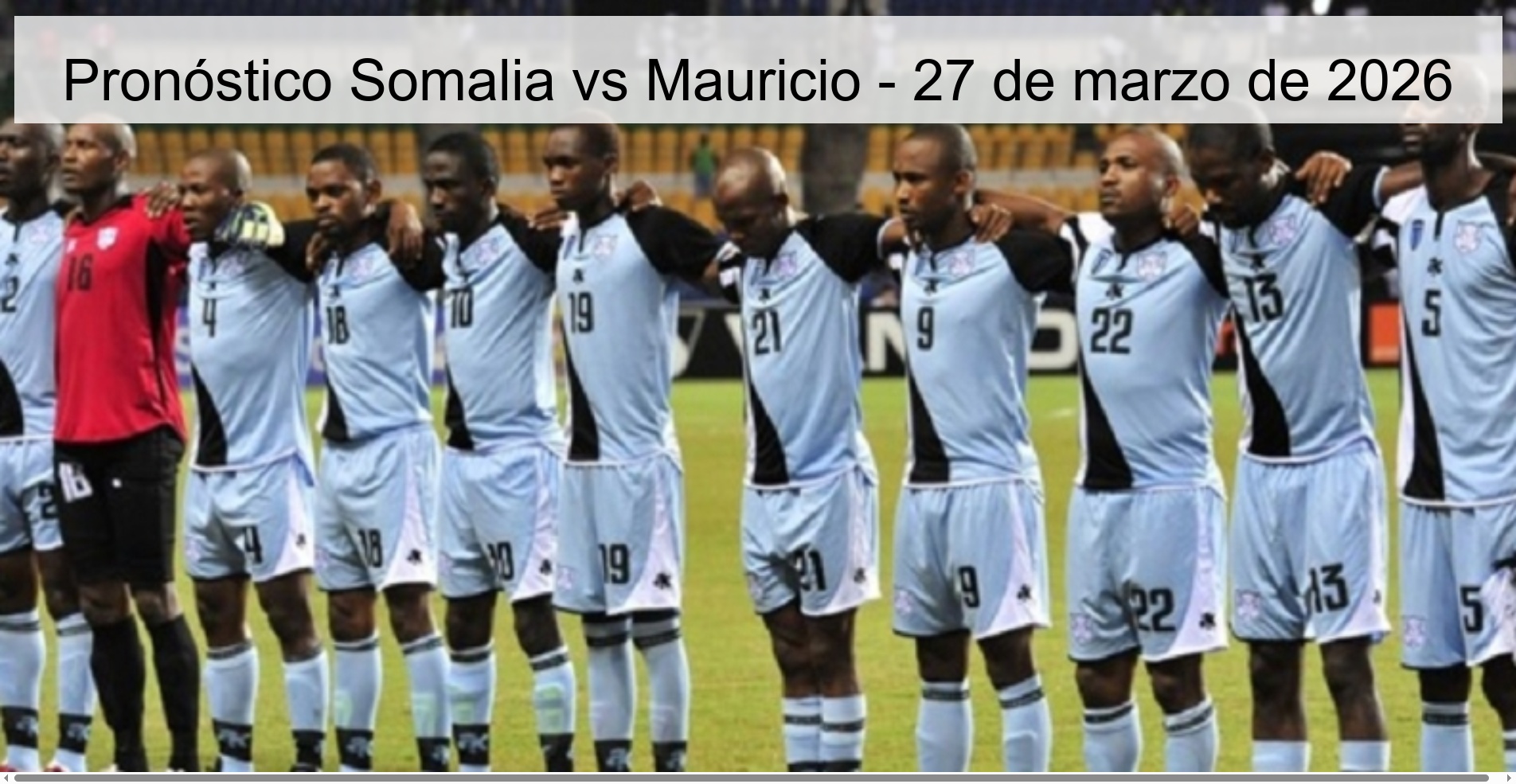 Pronóstico Somalia vs Mauricio – 27 de marzo de 2026