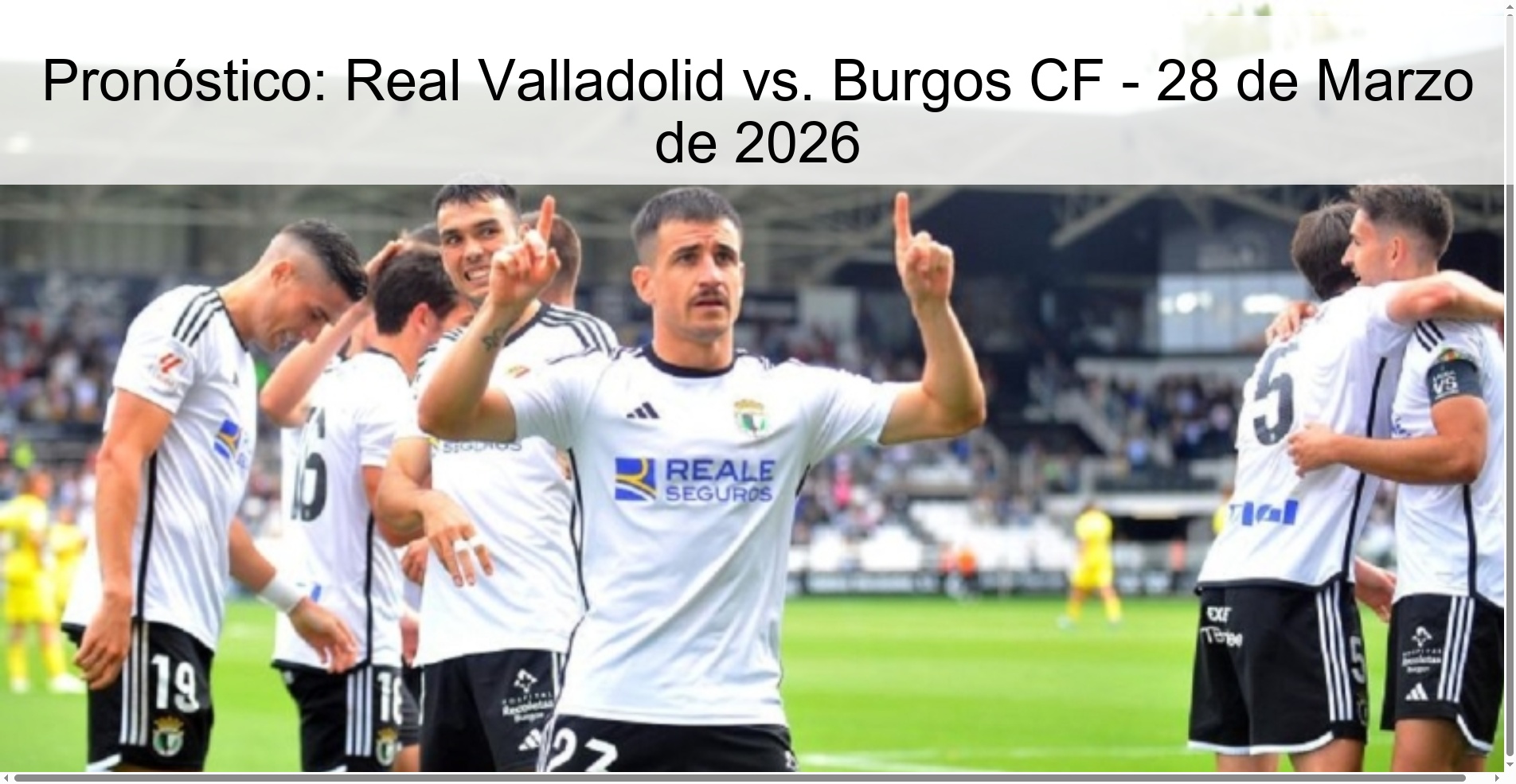 Pronóstico: Real Valladolid vs. Burgos CF – 28 de Marzo de 2026