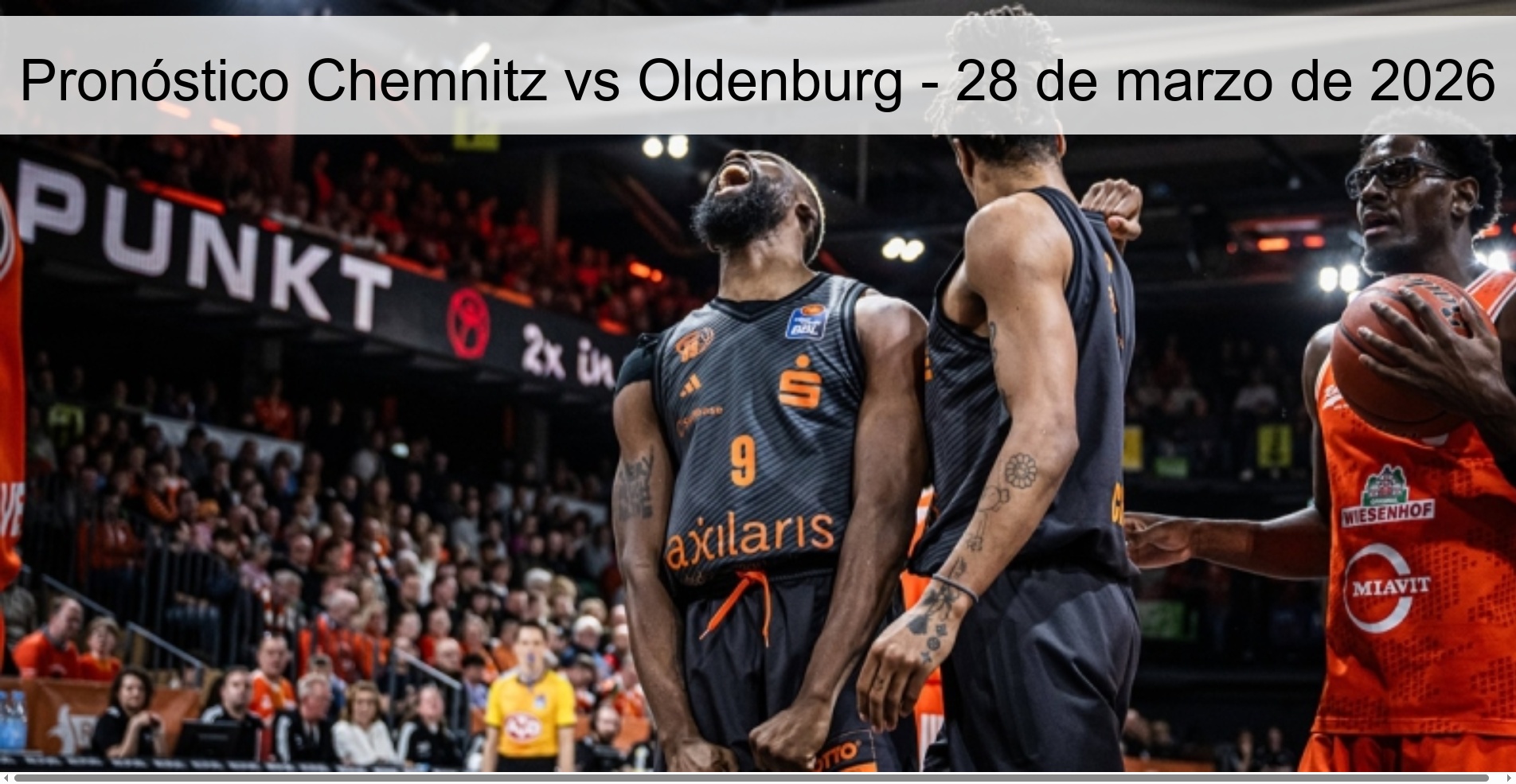 Pronóstico Chemnitz vs Oldenburg - 28 de marzo de 2026