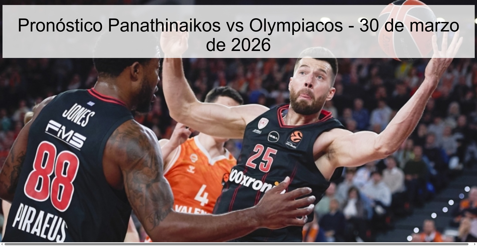Pronóstico Panathinaikos vs Olympiacos - 30 de marzo de 2026