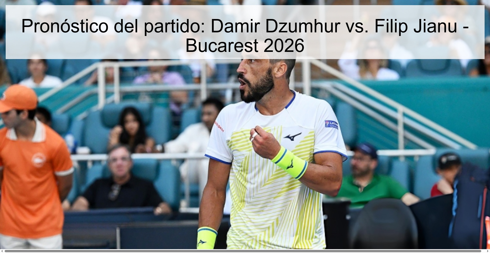 Pronóstico del partido: Damir Dzumhur vs. Filip Jianu - Bucarest 2026