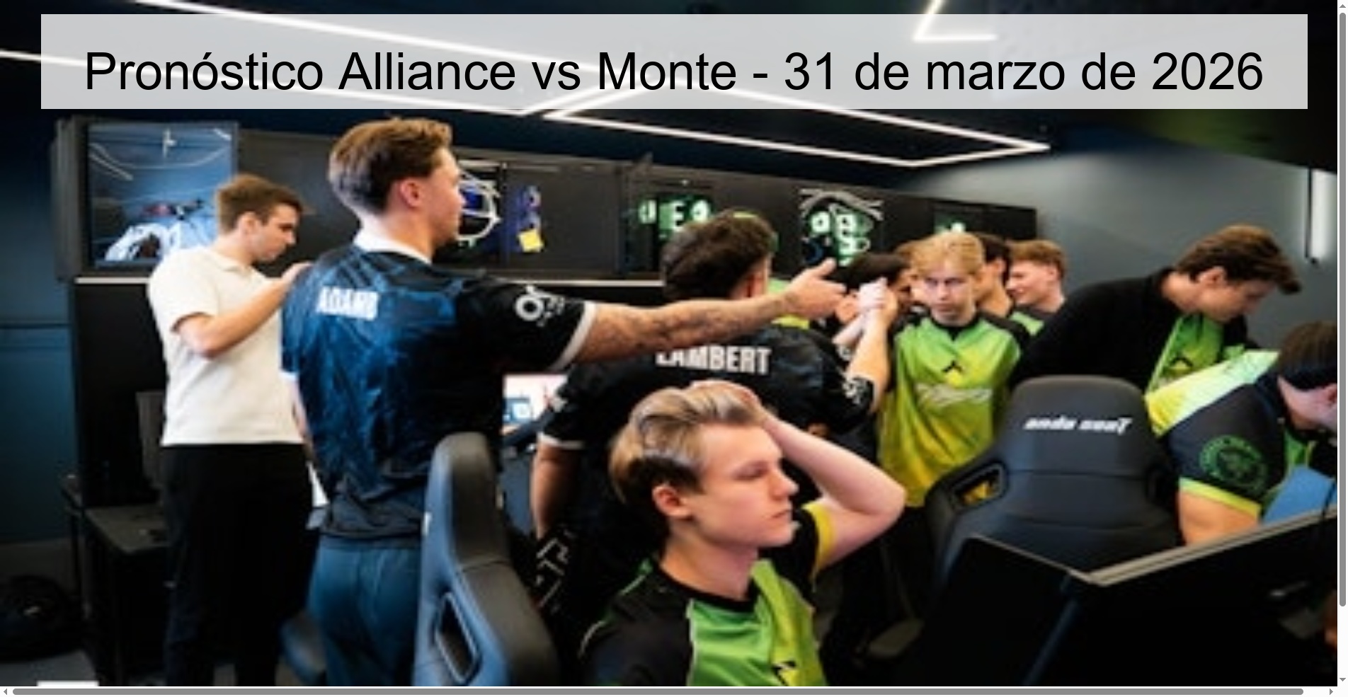 Pronóstico Alliance vs Monte - 31 de marzo de 2026