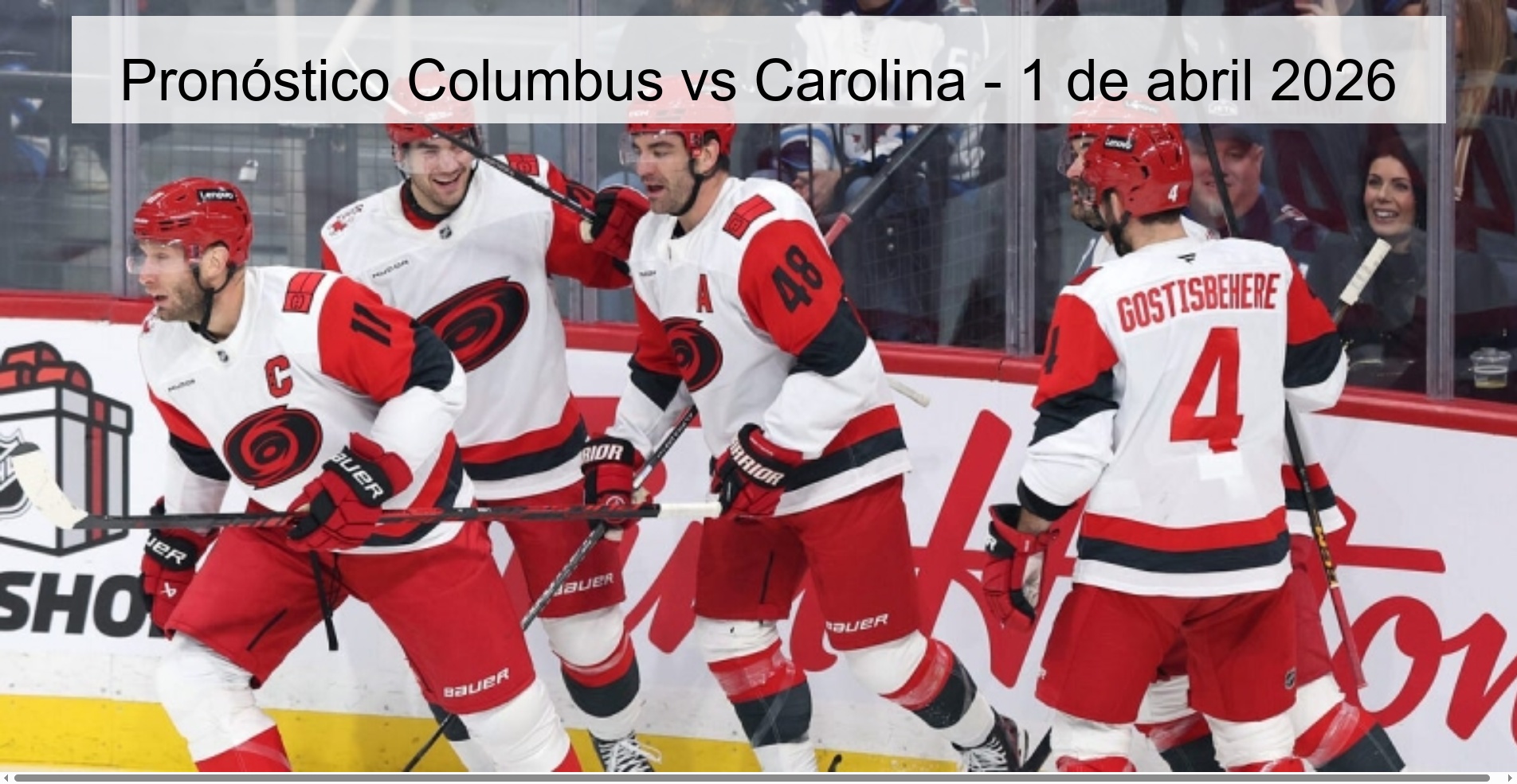 Pronóstico Columbus vs Carolina - 1 de abril 2026