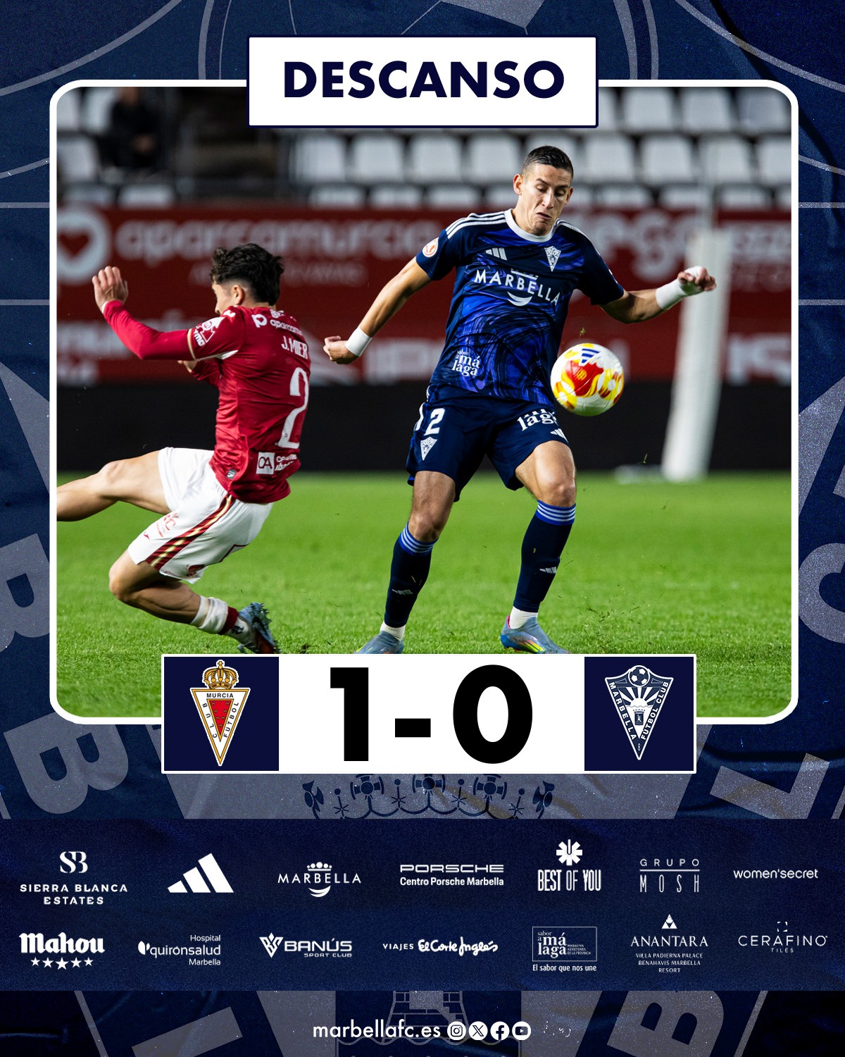 El Real Murcia agoniza en el fondo de la clasificación: nueve jornadas sin victoria y el fantasma del descenso acecha