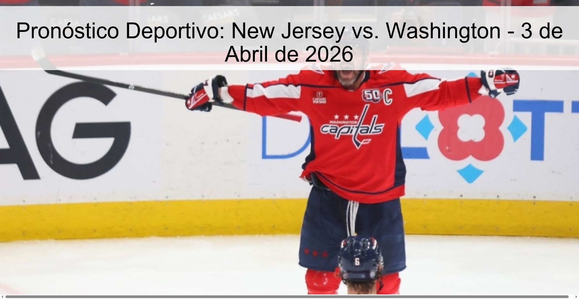 Pronóstico Deportivo: New Jersey vs. Washington - 3 de Abril de 2026 Pronóstico Deportivo: New Jersey vs. Washington - 3 de Abril de 2026
